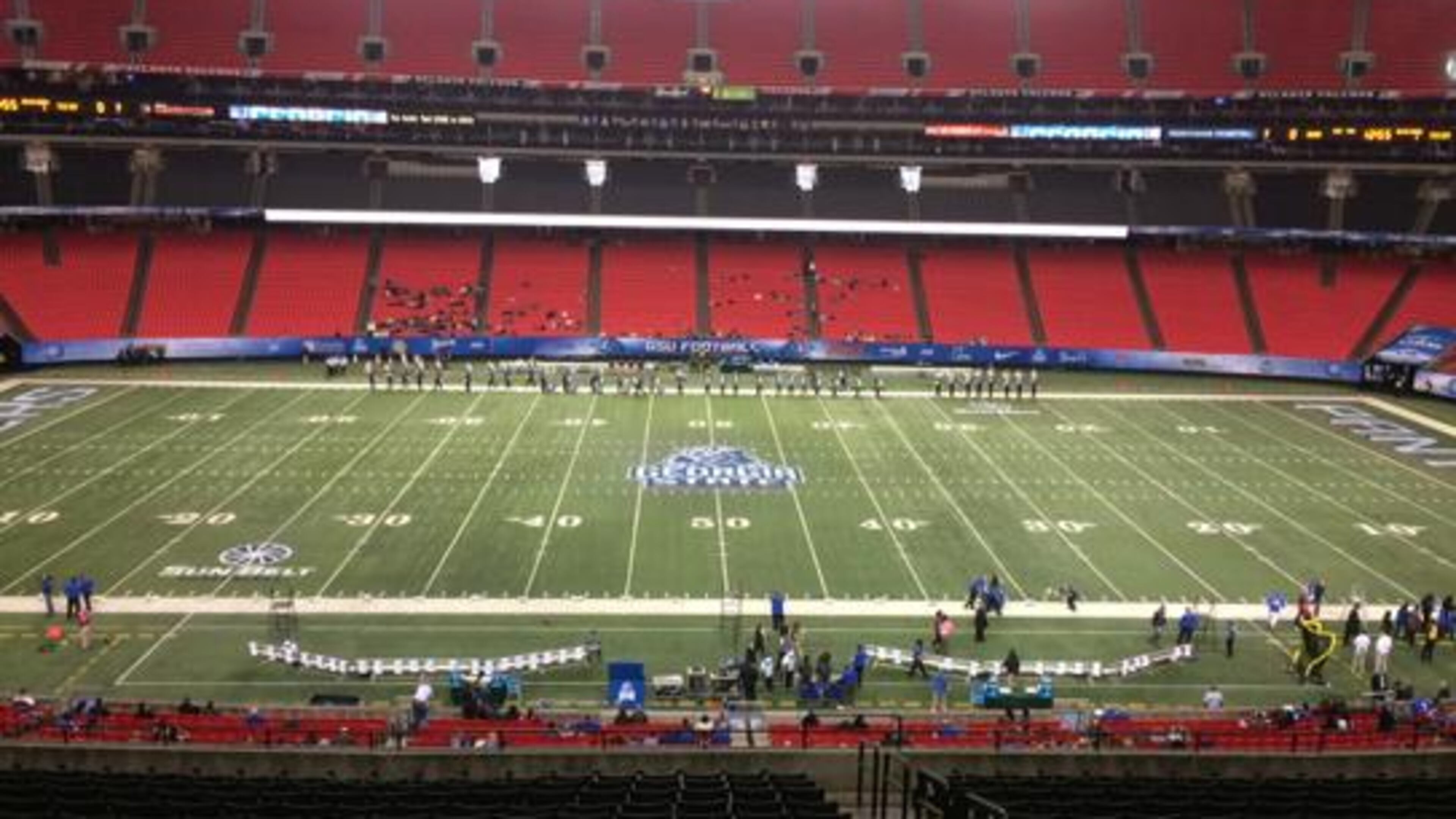 A scene a few minutes before the kick off of last week’s home finale for Georgia State’s football team.