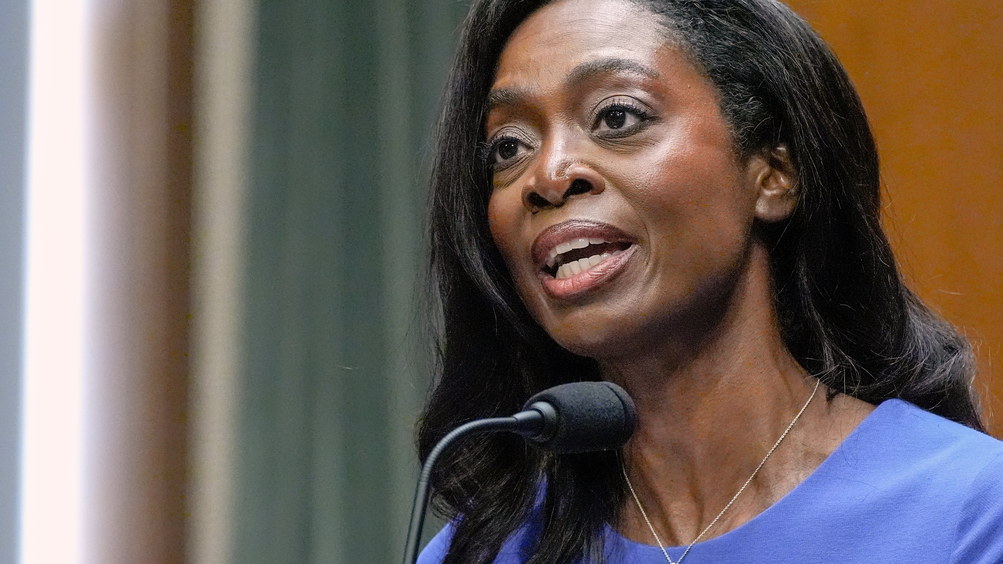 Erica Schwartz testifies during a Senate Health Education Labor and Pensions committee confirmation hearing to be the director of the Centers for Disease Control and Prevention on Capitol Hill, Wednesday, July 15, 2026, in Washington. (AP Photo/Mariam Zuhaib)