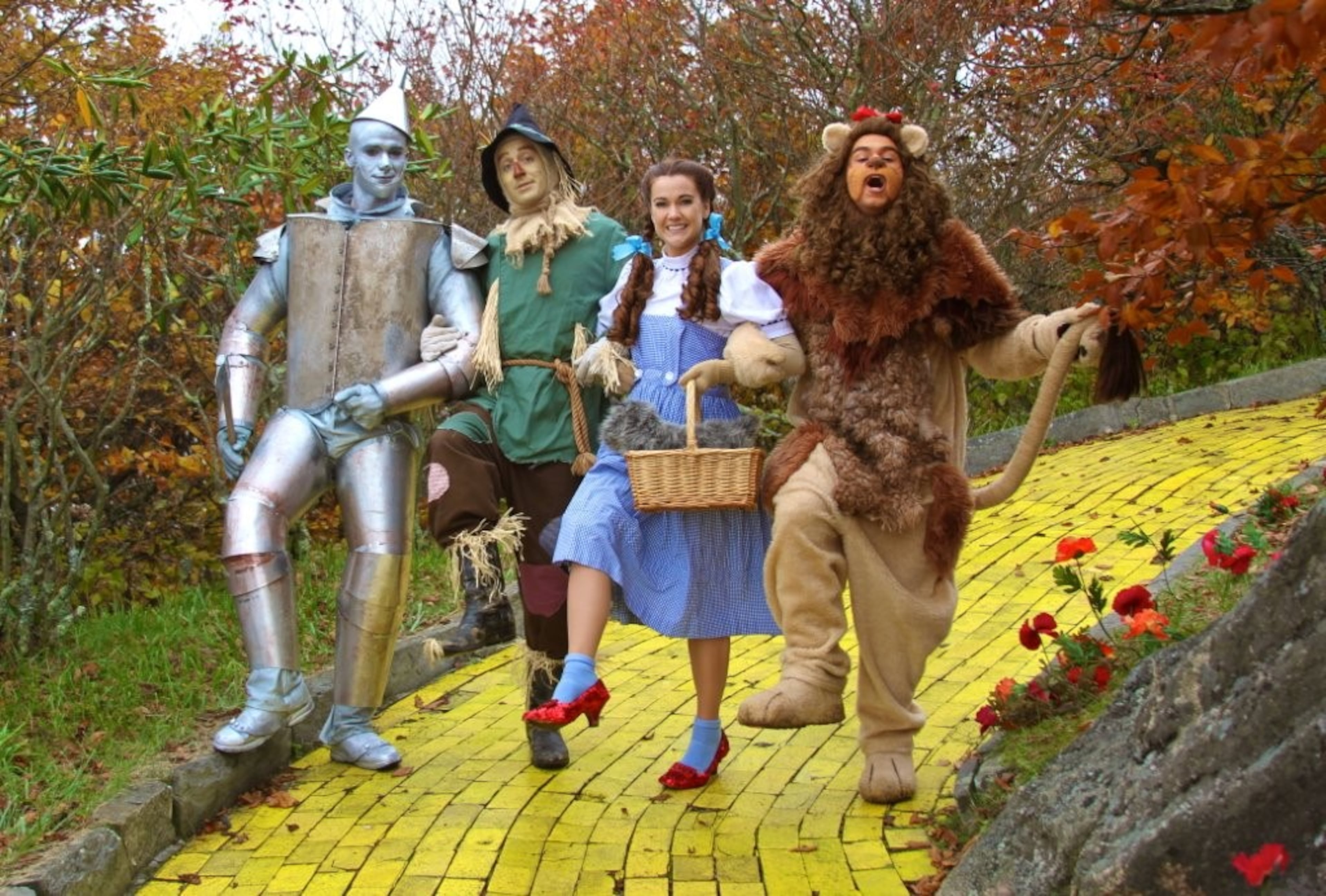 Hang out with characters from "The Wizard of Oz" on the yellow brick road at Autumn at Oz in Beech Mountain, N.C. Contributed by Autumn at Oz. HANDOUT PHOTO