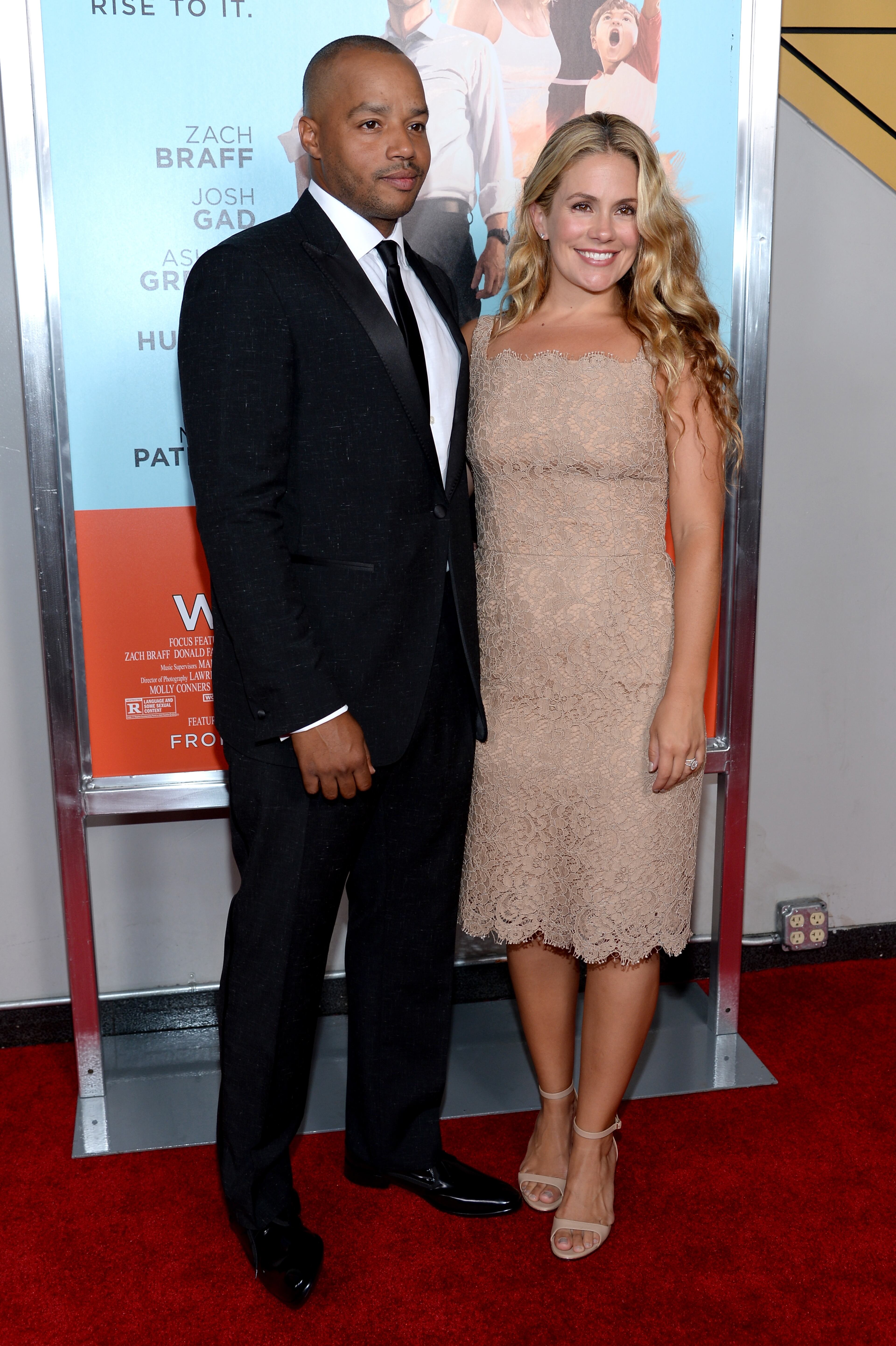 NEW YORK, NY - JULY 14: Actor Donald Faison (L) and CaCee Cobb attend the "Wish I Was Here" screening at AMC Lincoln Square Theater on July 14, 2014 in New York City. (Photo by Dimitrios Kambouris/Getty Images)