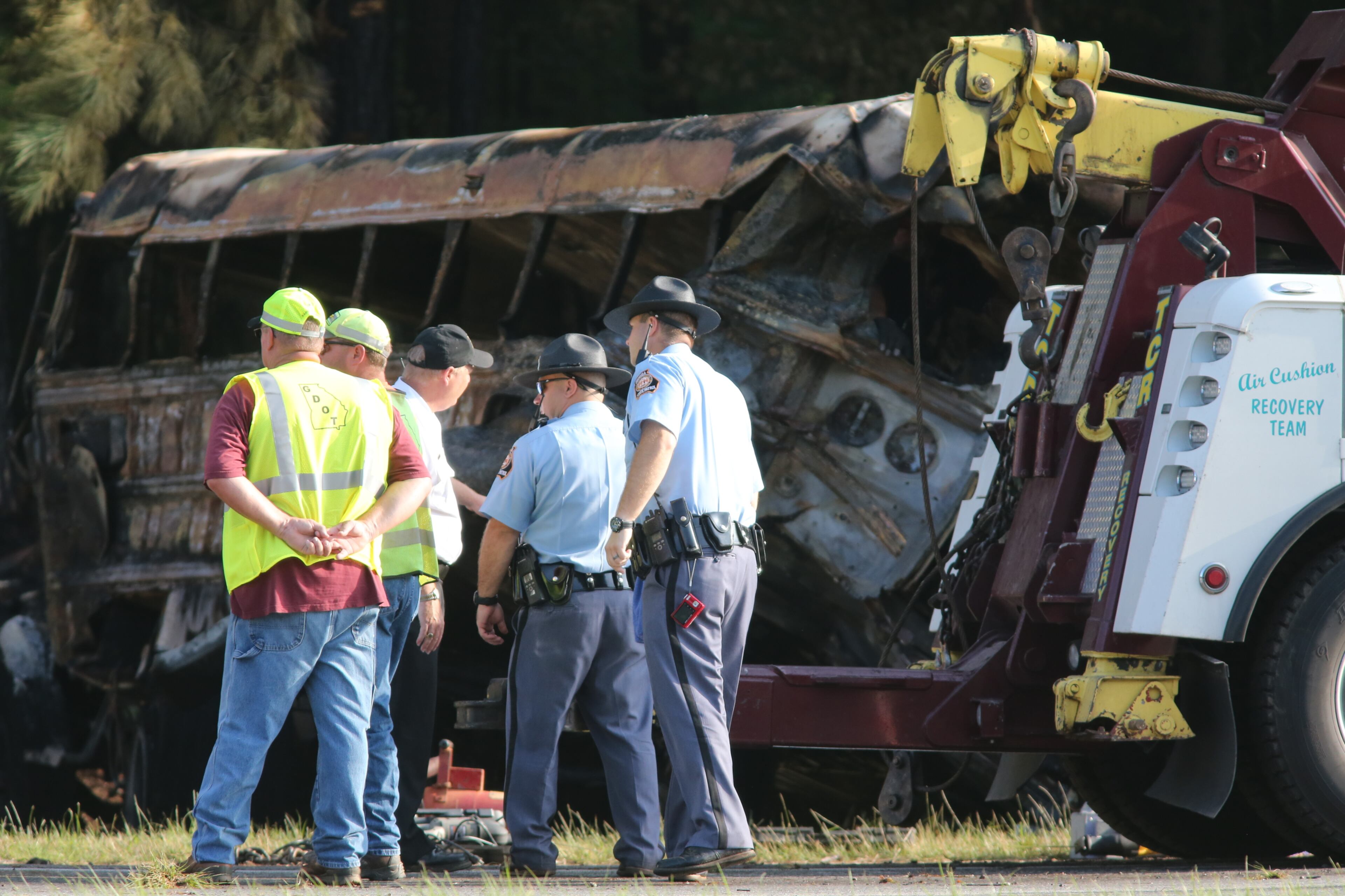 Authorities have not said if anyone was killed or seriously injured, but one person was flown from the scene shortly after 7 a.m. JOHN SPINK/JSPINK@AJC.COM
