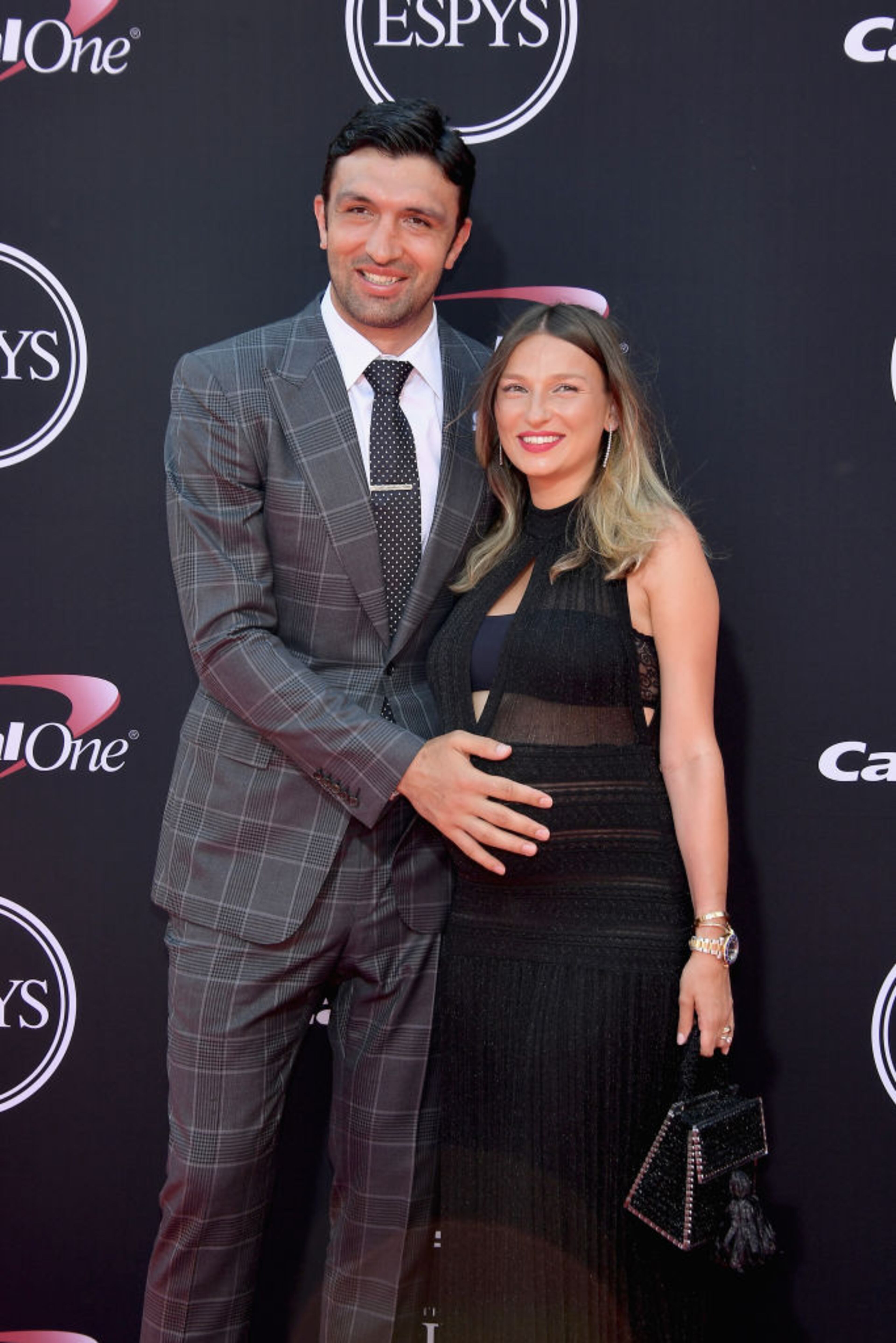 LOS ANGELES, CA - JULY 12: NBA player Zaza Pachulia and Tika Pachulia attend The 2017 ESPYS at Microsoft Theater on July 12, 2017 in Los Angeles, California. (Photo by Matt Winkelmeyer/Getty Images)