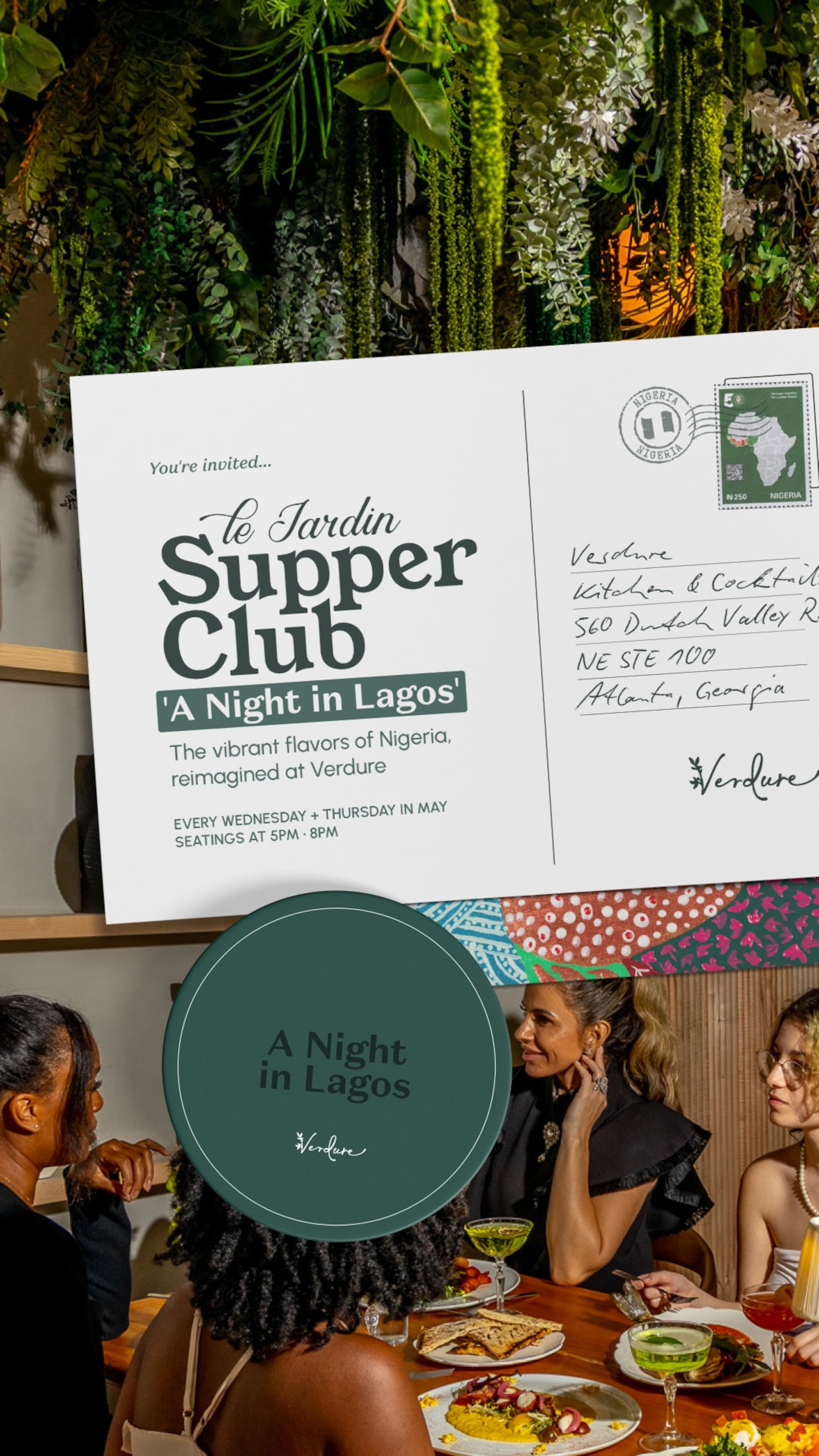Le Jardin Supper Club’s flyer. (Courtesy of restauWant)