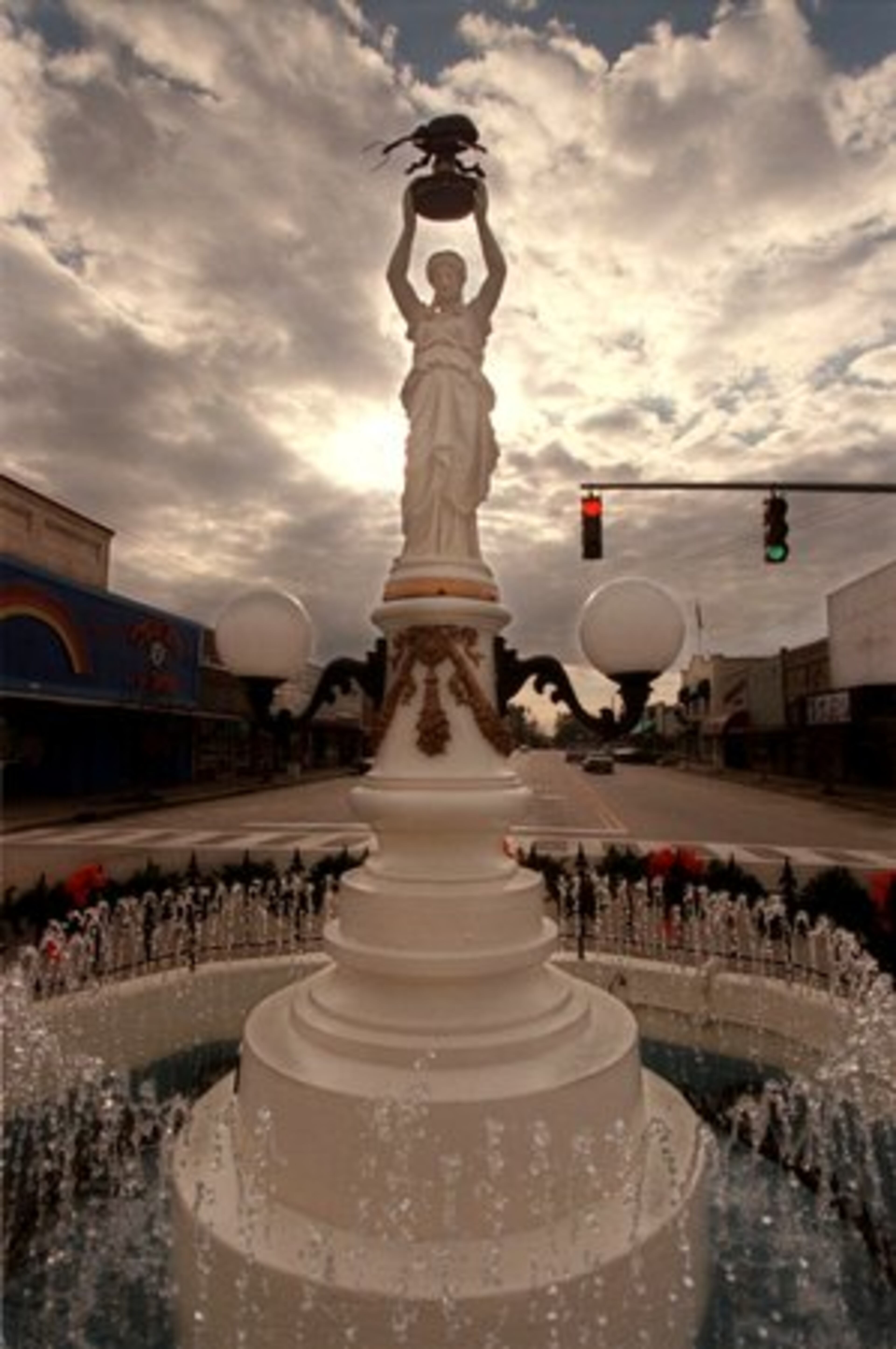 In Enterprise, Ala., the South's most famous memorial to the blasted weevil stands. In 1919, as the bug decimated cotton fields, enterprising townsfolk realized their community needed to diversify its economy. So they erected the Boll Weevil Monument -- in "profound appreciation of the Boll Weevil and what it has done as the herald of prosperity."