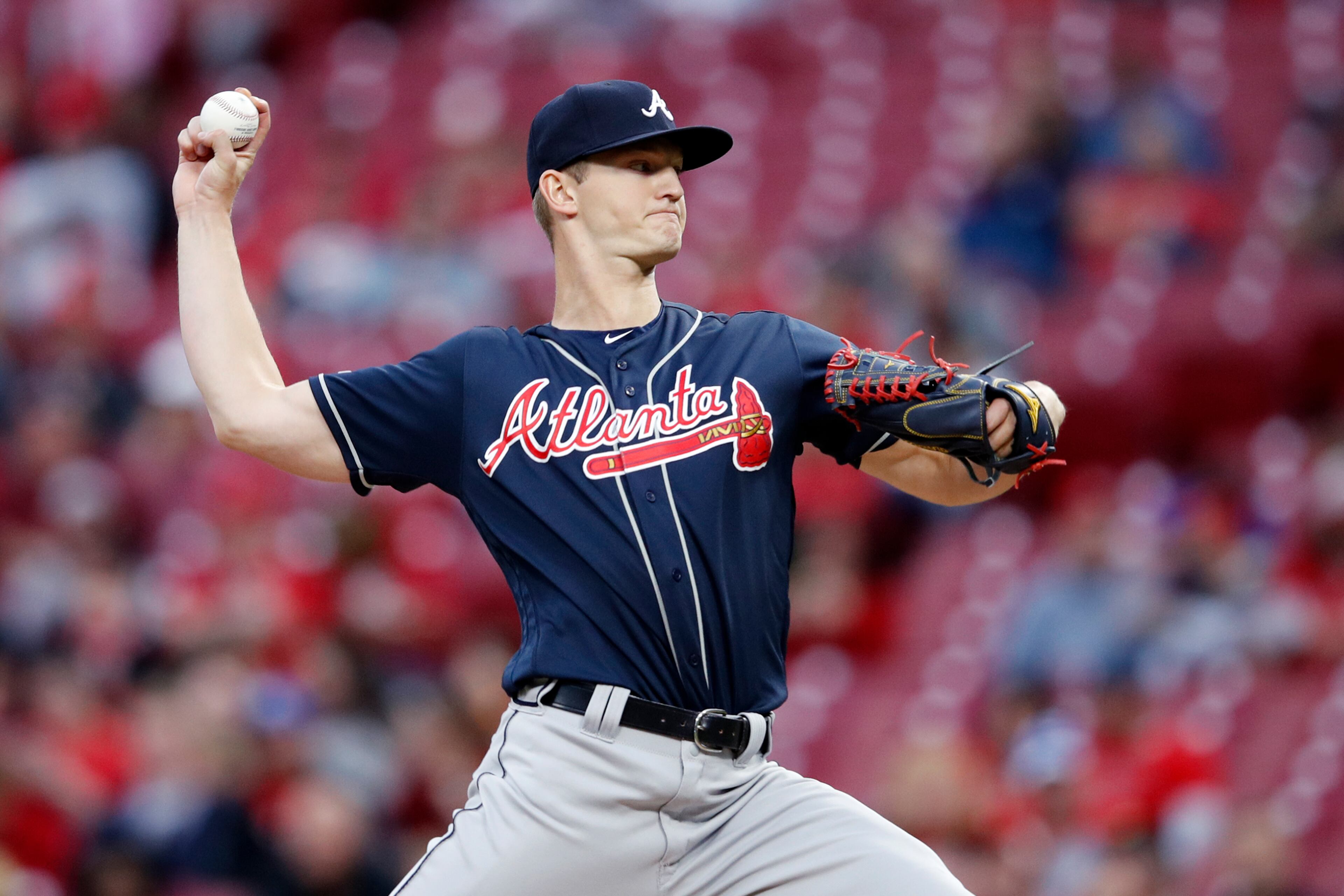 CINCINNATI, OH - APRIL 24: Mike Soroka #40 of the Atlanta Braves pitches in the second inning against the Cincinnati Reds at Great American Ball Park on April 24, 2019 in Cincinnati, Ohio. (Photo by Joe Robbins/Getty Images)