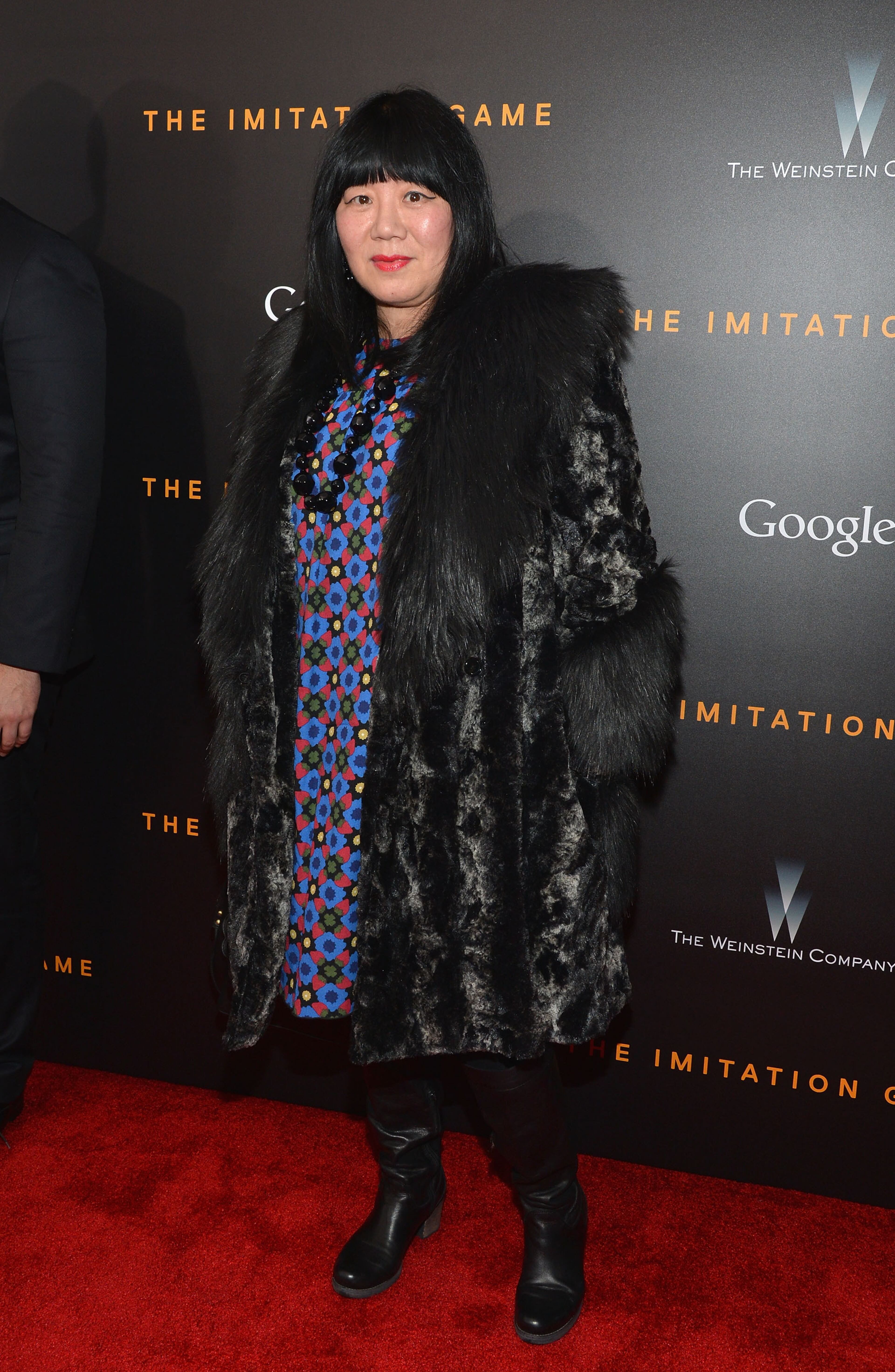Designer Anna Sui attends 'The Imitation Game' New York Premiere at Ziegfeld Theater hosted by Weinstein Company on November 17, 2014 in New York City. (Photo by Slaven Vlasic/Getty Images for The Weinstein Company)