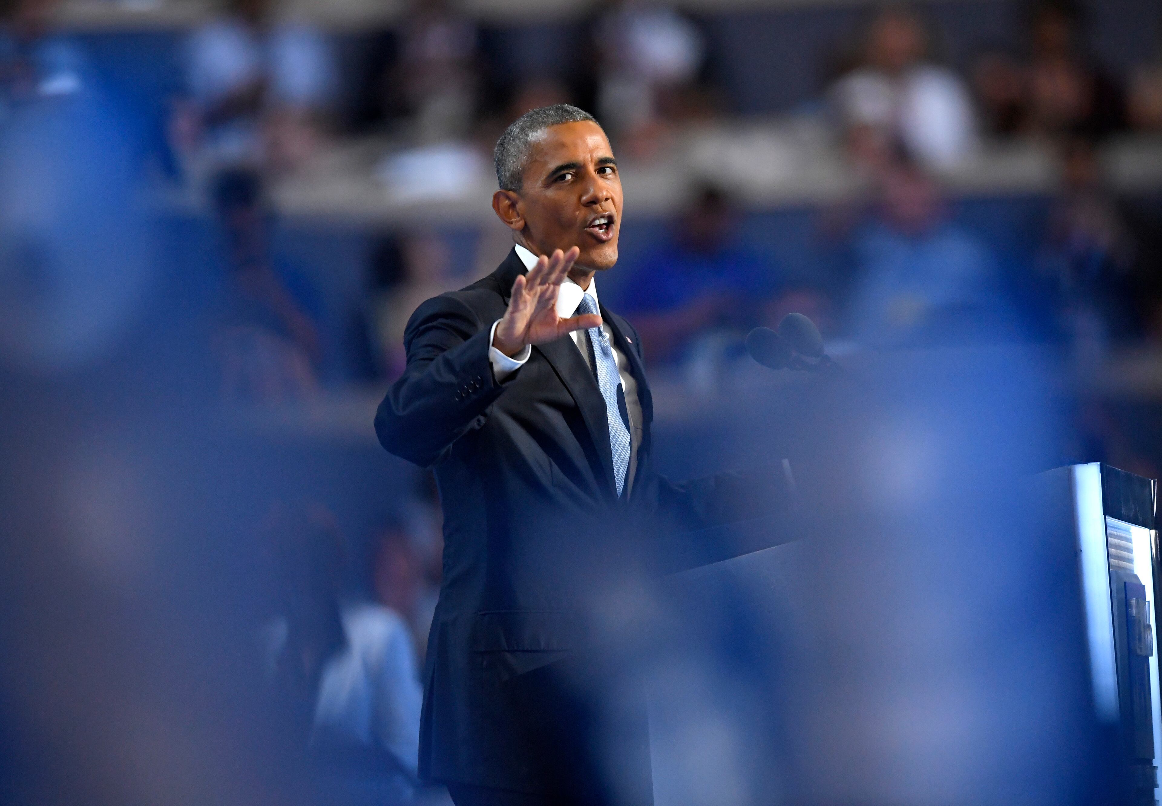 President Barack Obama speaks during the third day of the Democratic National Convention in Philadelphia on July 27, 2016. “I can say with confidence there has never been a man or a woman more qualified than Hillary Clinton to serve as president of the United States of America,” he said. (AP Photo/Mark J. Terrill)