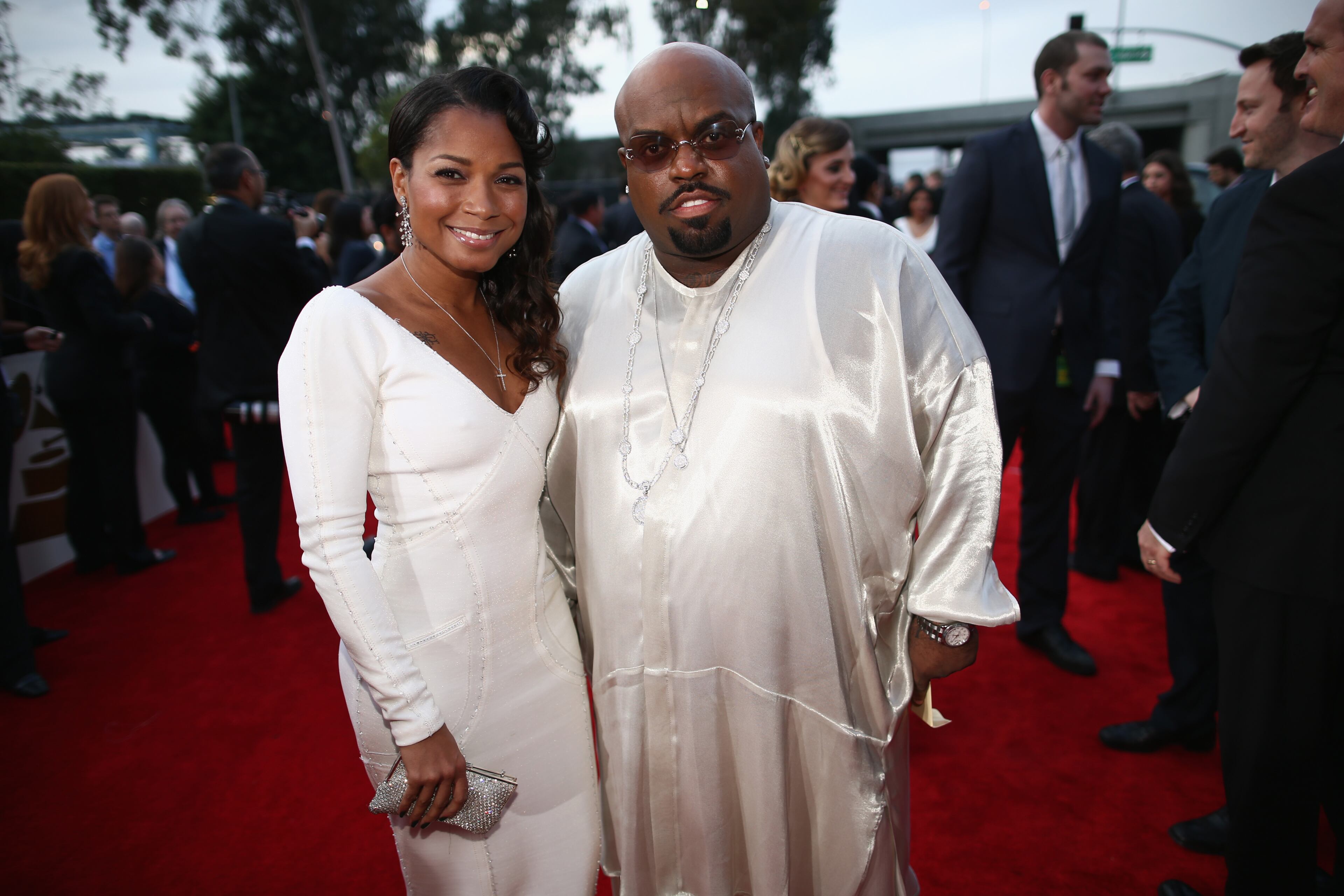 LOS ANGELES, CA - JANUARY 26: Singer Cee-Lo Green (R) and daughter attend the 56th GRAMMY Awards at Staples Center on January 26, 2014 in Los Angeles, California. (Photo by Christopher Polk/Getty Images for NARAS)