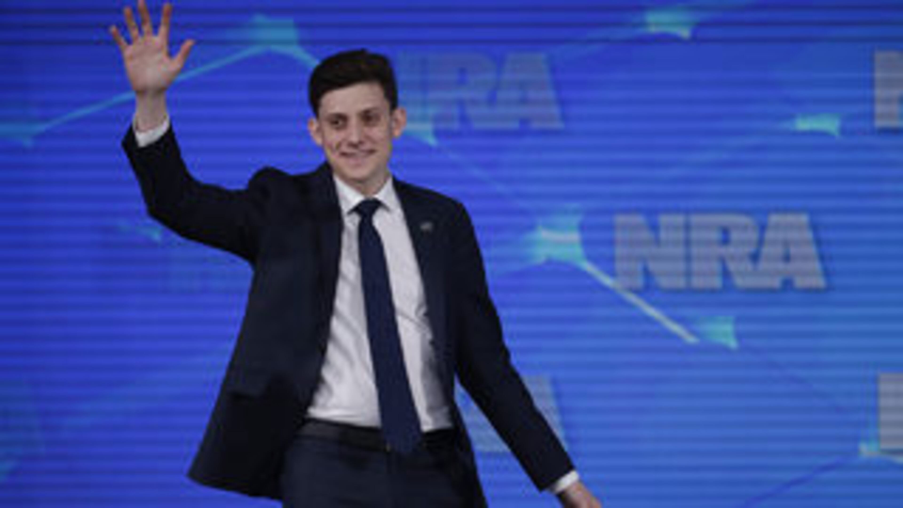 In this April 26, 2019 file photo, Kyle Kashuv, a survivor of the Marjory Stoneman Douglas High School shooting in Parkland, Fla., speaks at the National Rifle Association Institute for Legislative Action Leadership Forum in Indianapolis.
Photo: Michael Conroy, AP/File