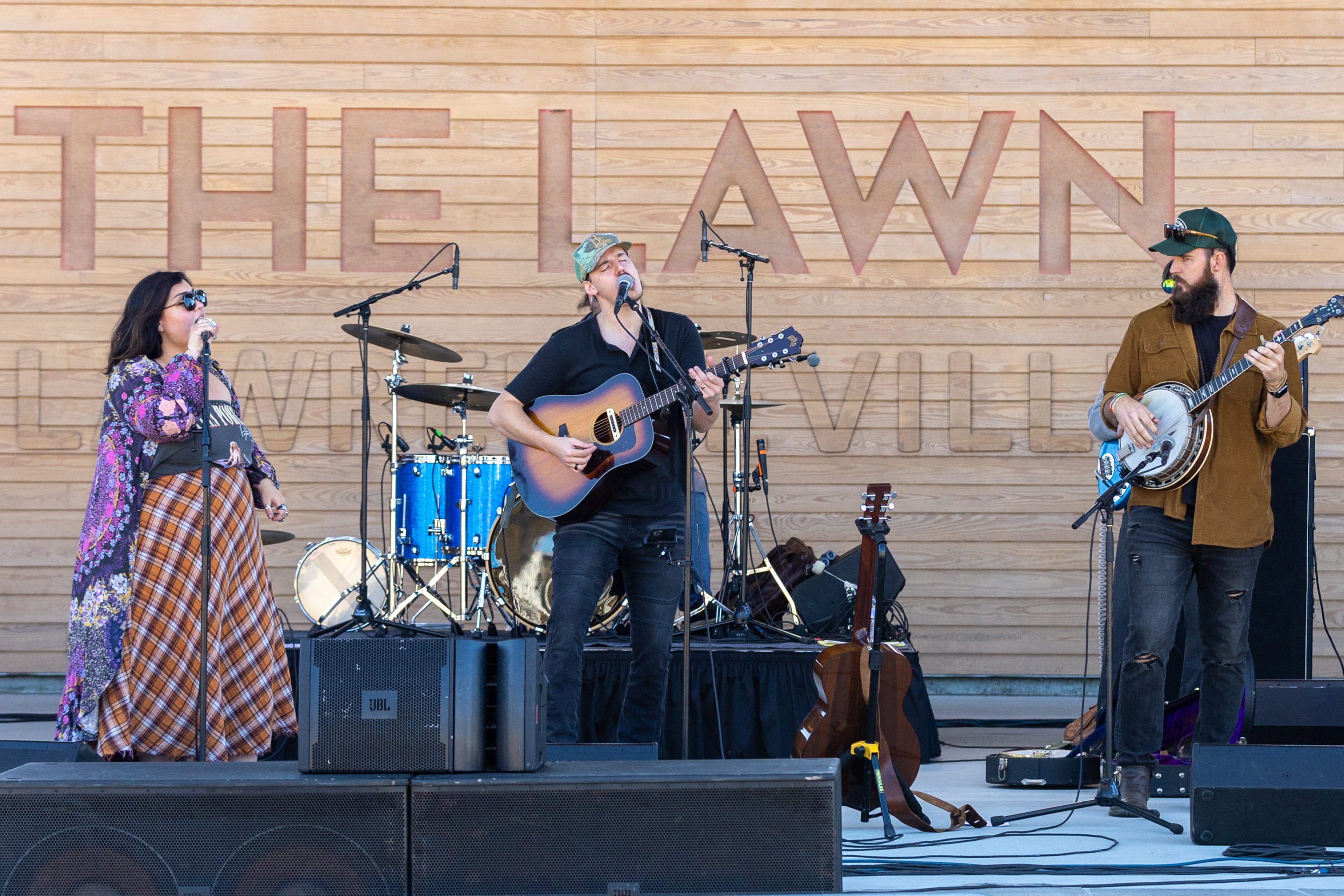 The band Loula performs at the annual Harvest Festival in Lawrenceville Saturday, Nov. 4, 2023. (Steve Schaefer/steve.schaefer@ajc.com)
