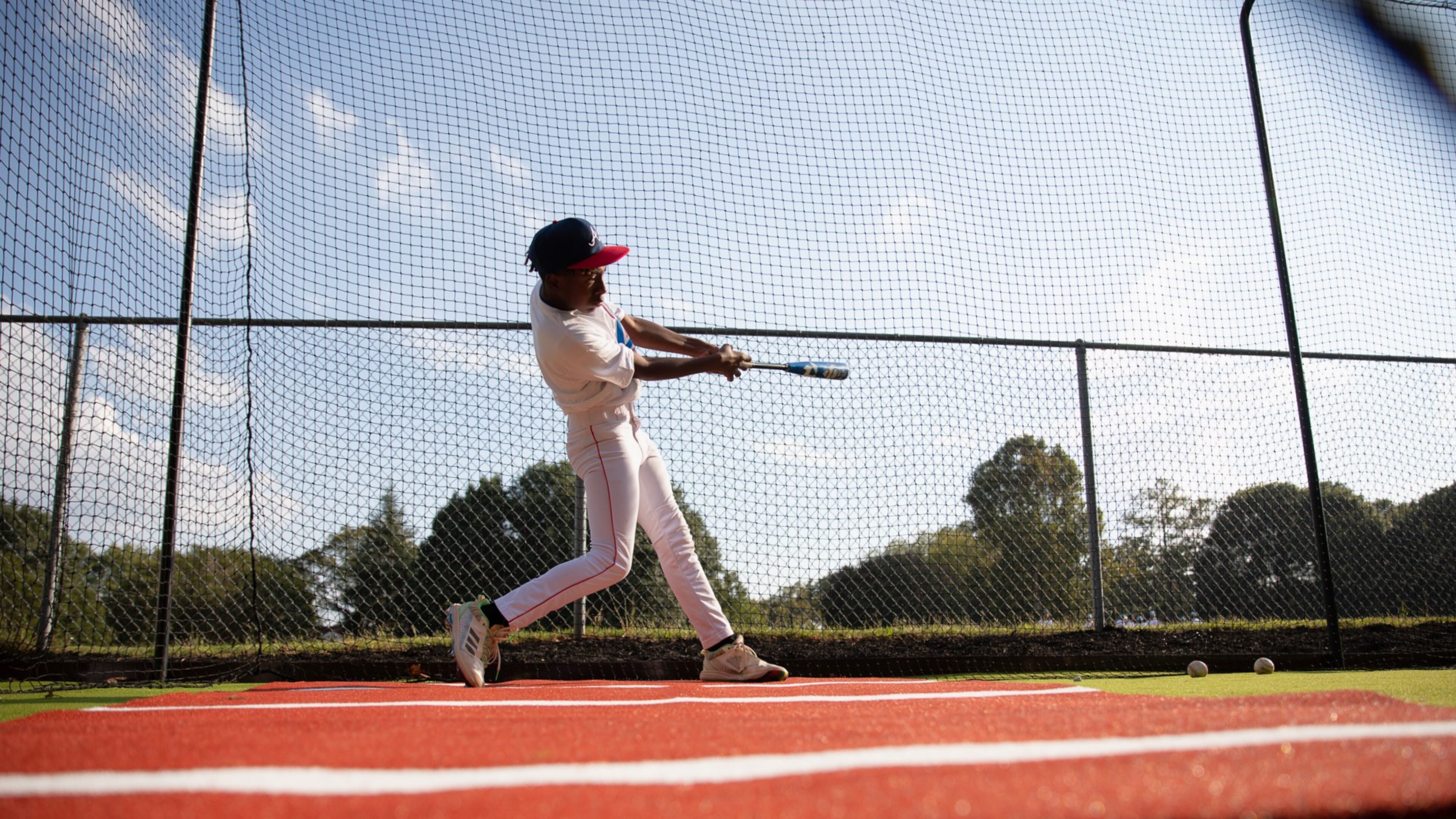 Two middle school baseball teams take part in the first ballgame at Rosa L. Burney Park in Mechanicsville after upgrades made to the facilities on Sept. 21, 2023.