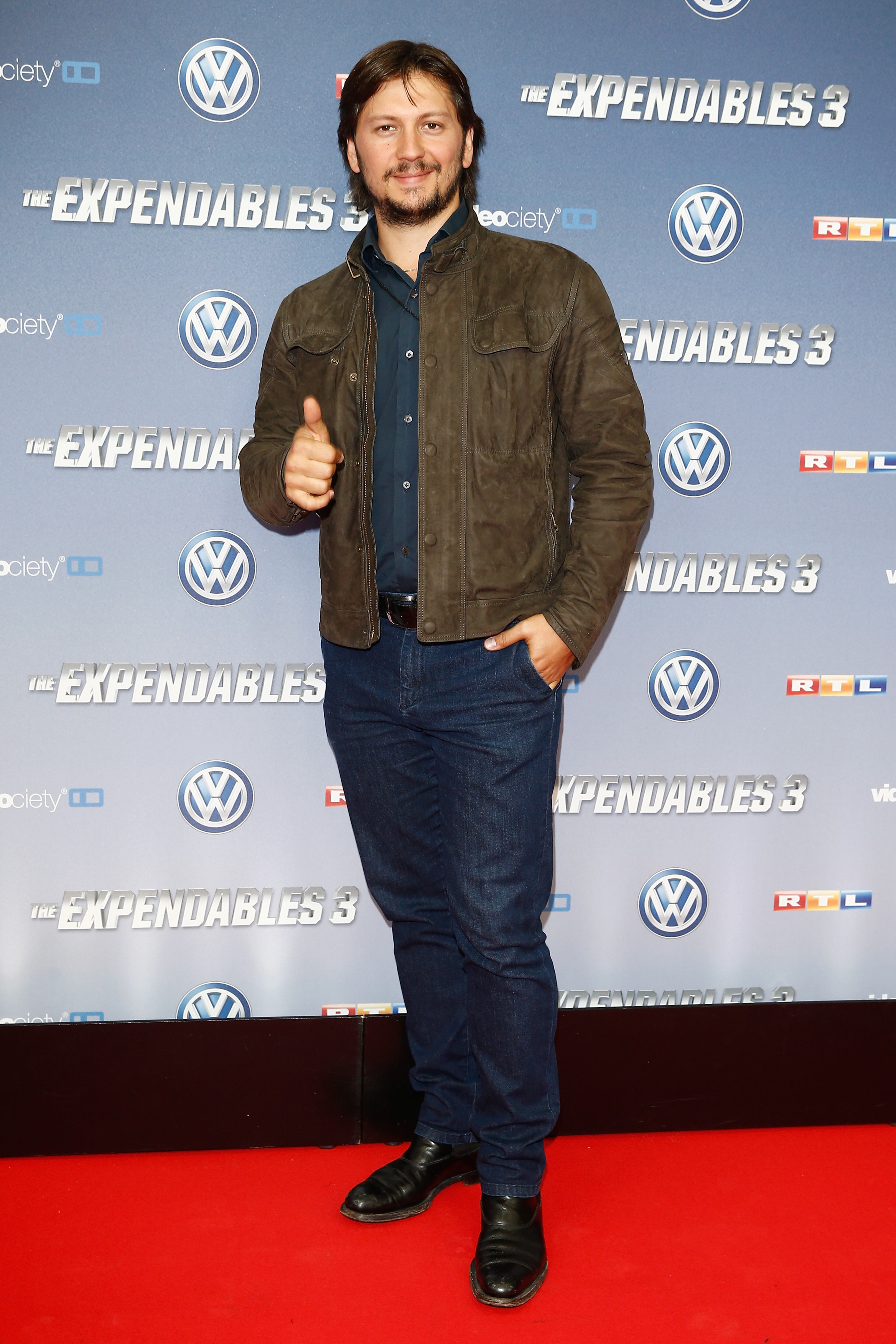 COLOGNE, GERMANY - AUGUST 06: Michele Malenotti of Matchless attends the German premiere of the film 'The Expendables 3' at Residenz Kino on August 6, 2014 in Cologne, Germany. (Photo by Andreas Rentz/Getty Images)