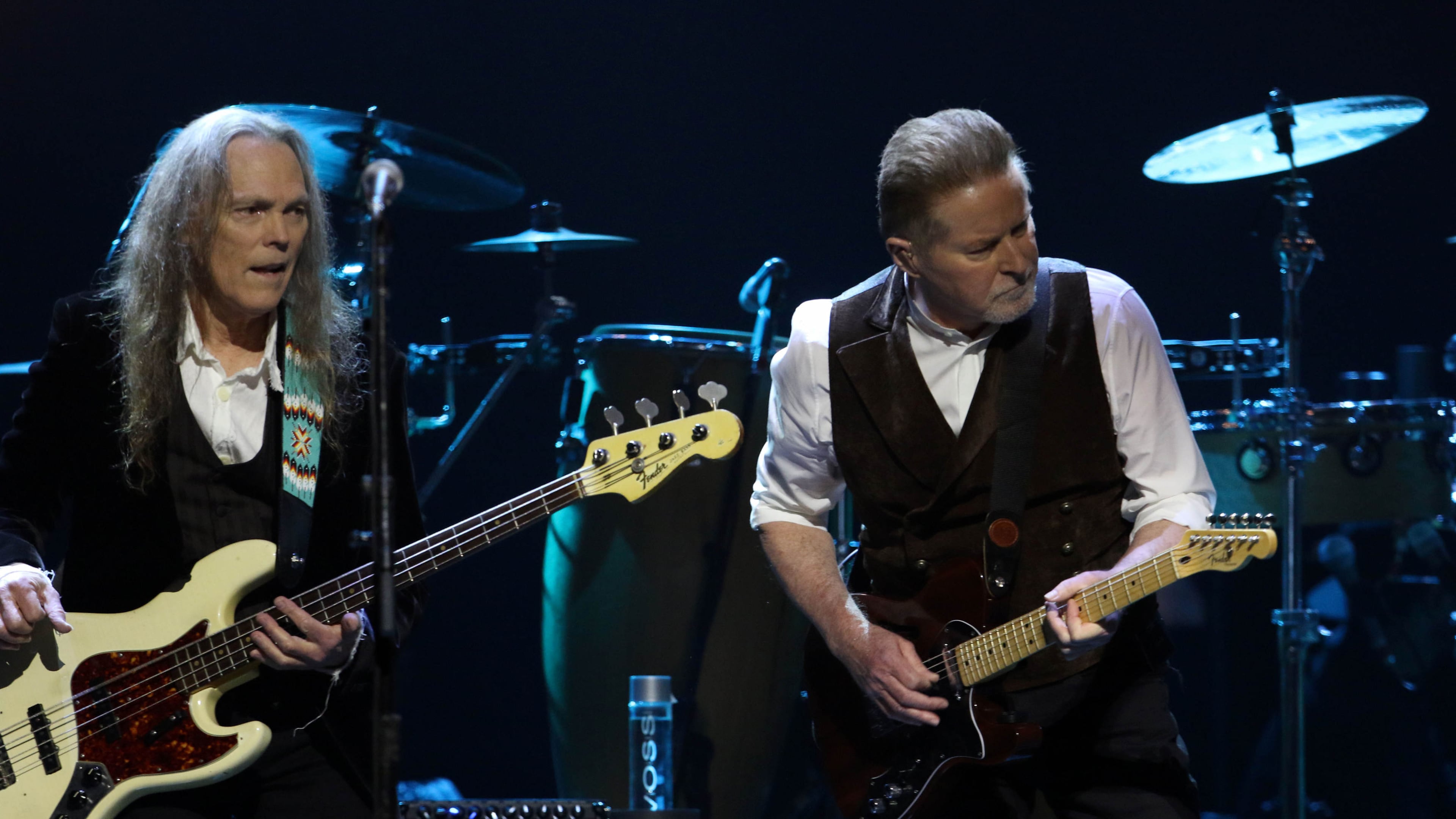 Eagles bassist Timothy B. Schmit and drummer/guitarist Don Henley at State Farm Arena on Feb. 7, 2020. Photo: Robb Cohen Photography & Video /RobbsPhotos.com