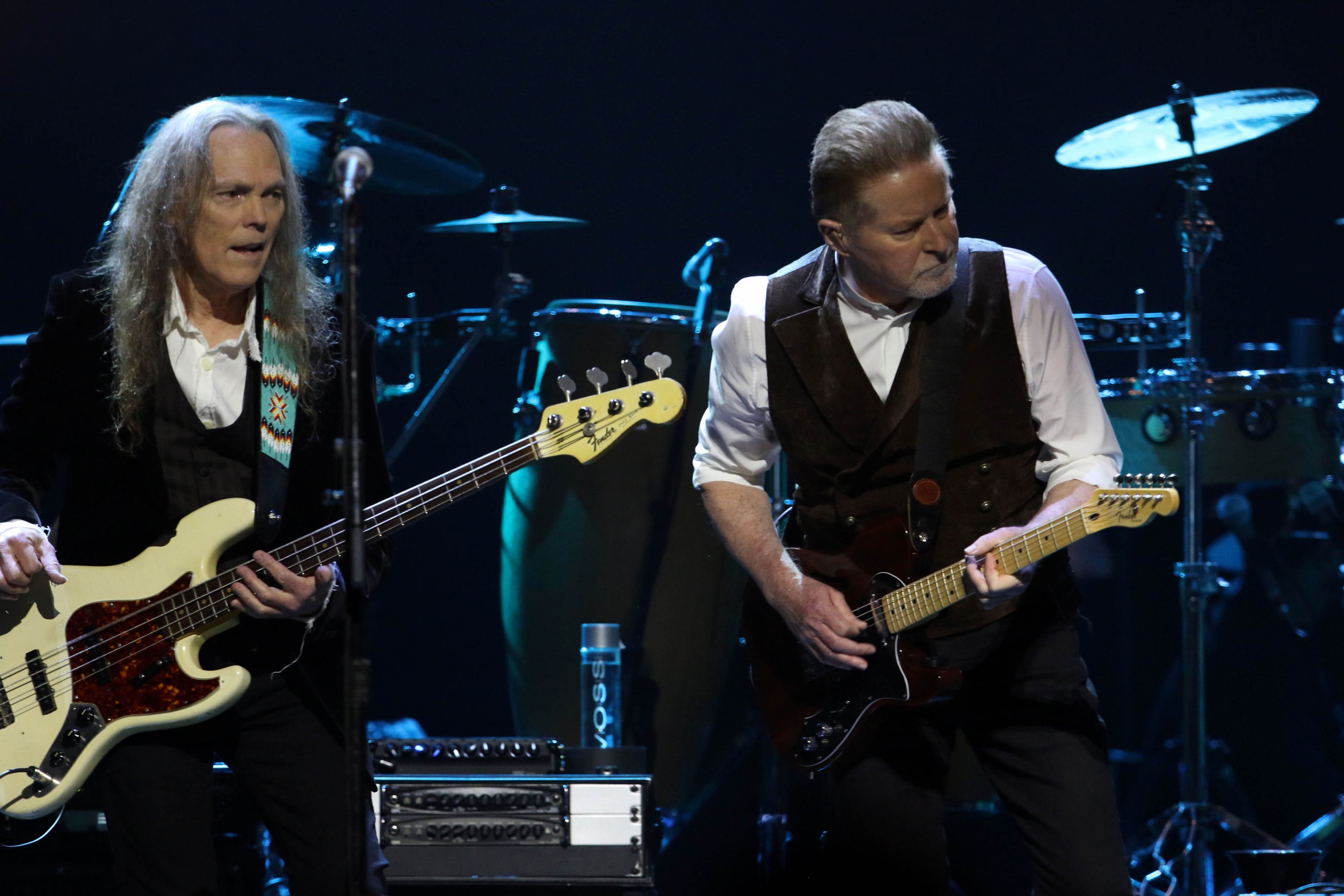 Eagles bassist Timothy B. Schmit and drummer/guitarist Don Henley at State Farm Arena on Feb. 7, 2020. Photo: Robb Cohen Photography & Video /RobbsPhotos.com