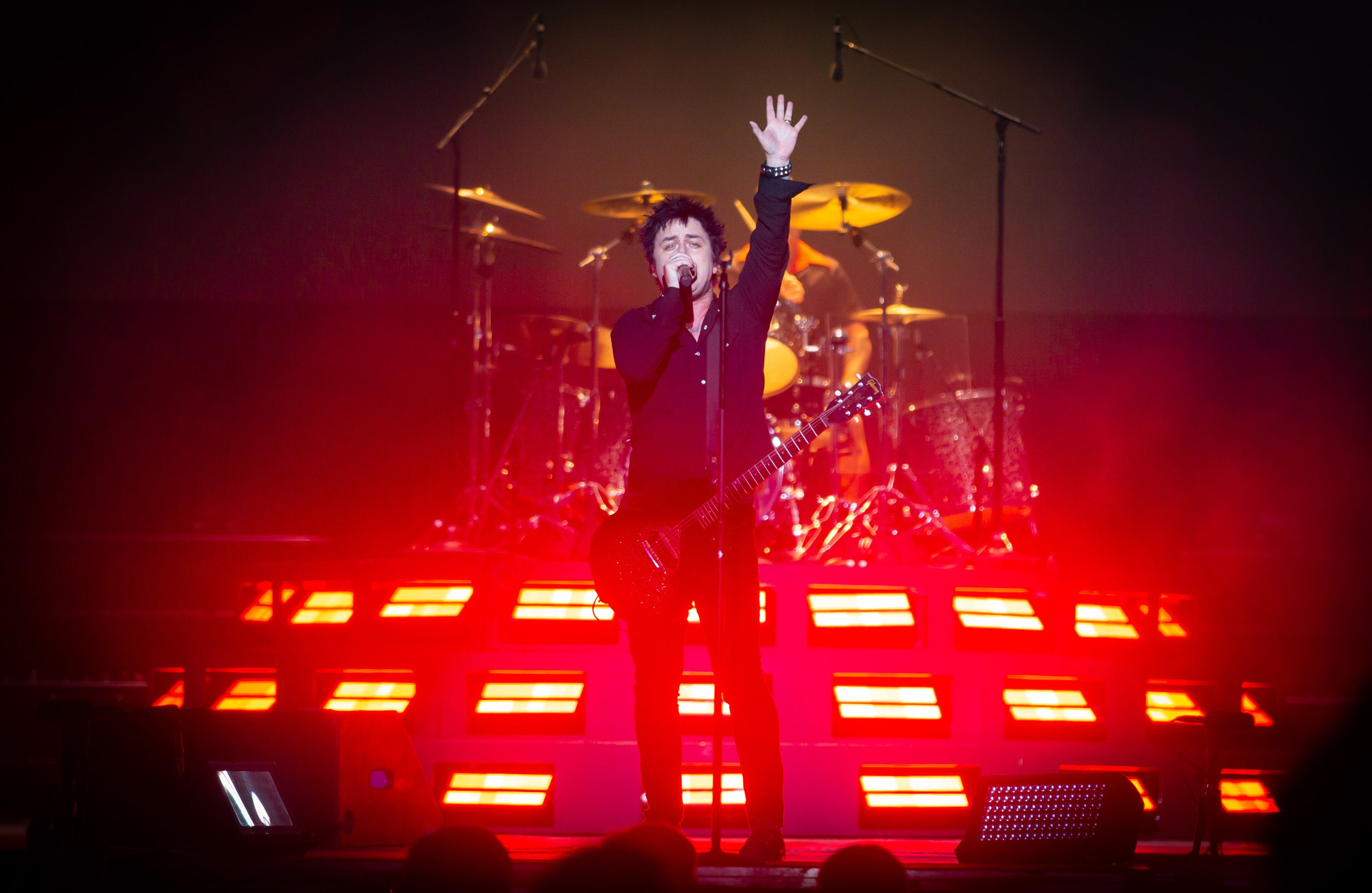 Green Day performs on the first day of this year's Shaky Knees Festival on Friday, April 29, 2022. (Photo by Ryan Fleisher for The Atlanta Journal-Constitution)