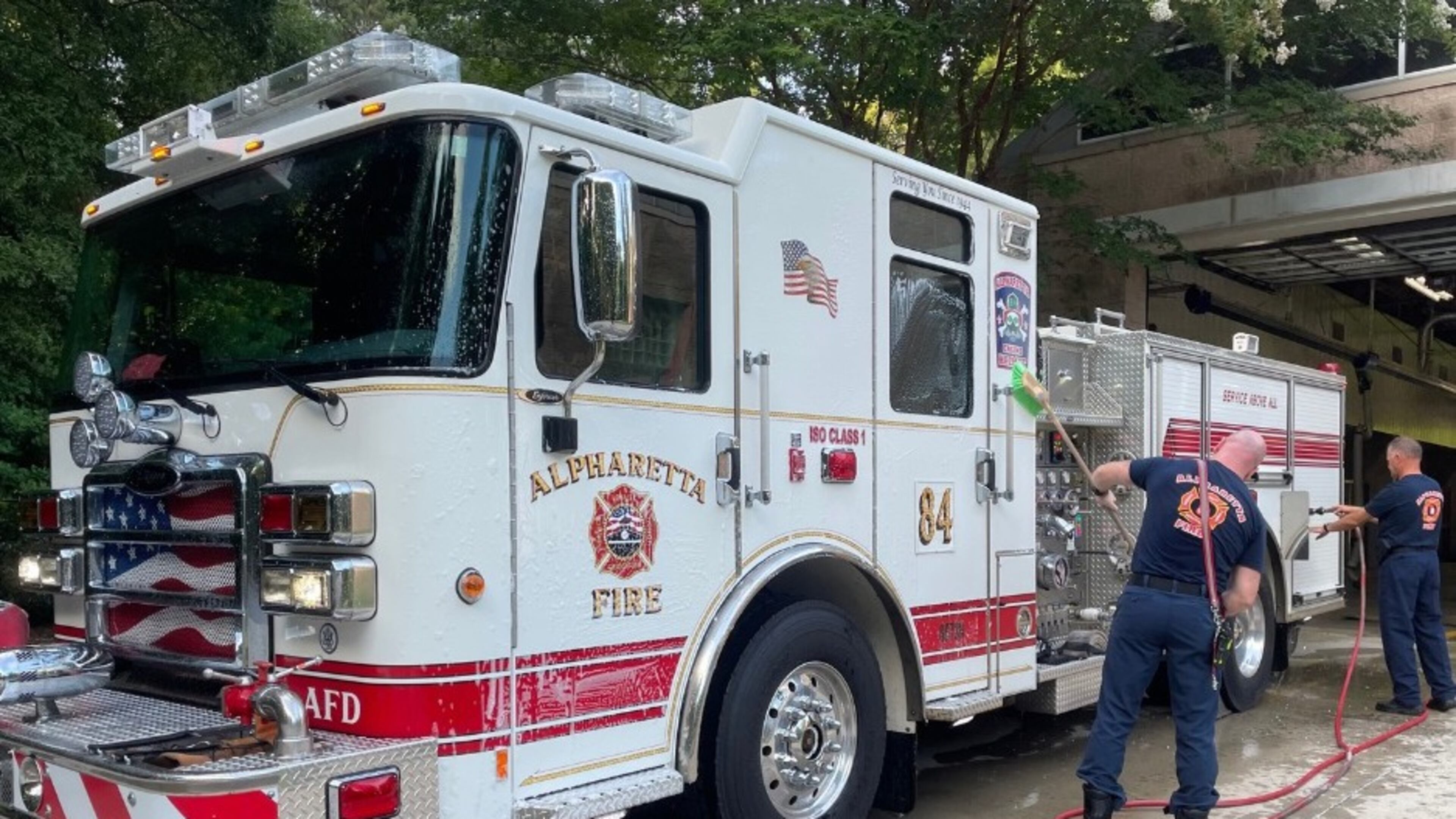 Alpharetta's Fire Engine #84 is one of three to be replaced in the next few years. COURTESY ALPHARETTA DEPARTMENT OF PUBLIC SAFETY