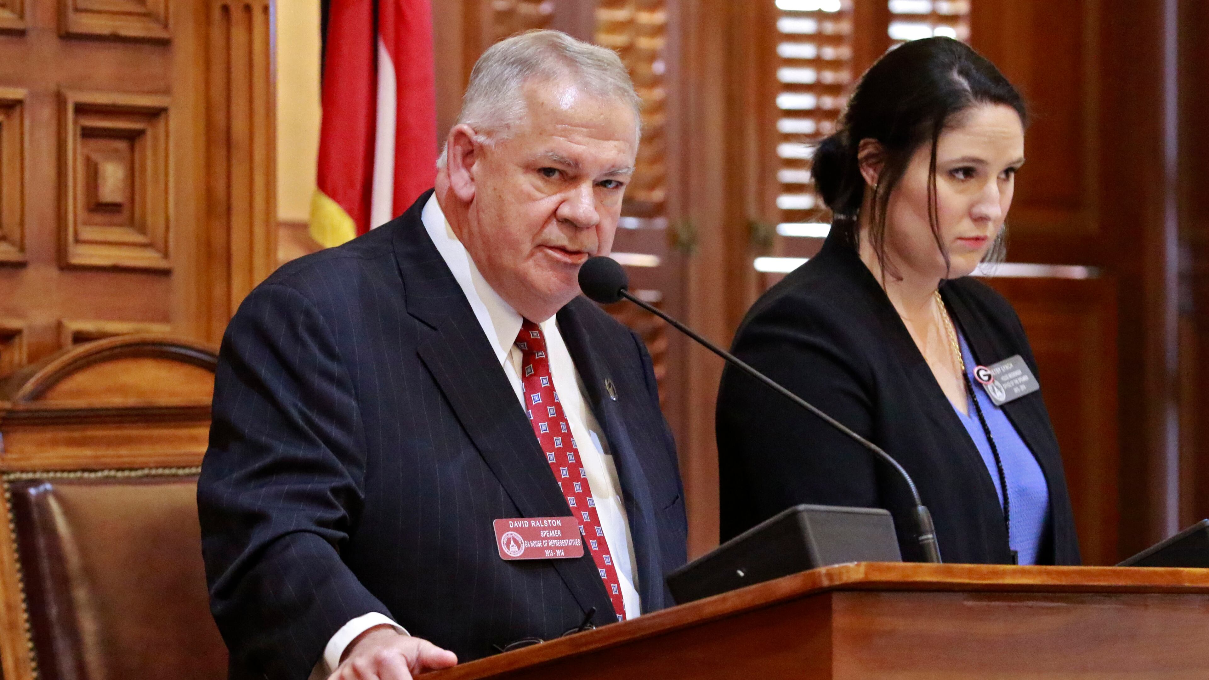 Feb. 29, 2016 - Atlanta - Speaker David Ralston announces that he is postponing two pieces of casino legislation, preventing a House vote, effectively ending chances of the issue moving forward this year. Many key bills come up for last-chance votes Monday on crossover day at the Capitol. Crossover Day is the final day for a bill to move from one chamber to the other this year. Although there are ways around the rule, only a few bills each year successfully defy Crossover Day’s deadline. BOB ANDRES / BANDRES@AJC.COM