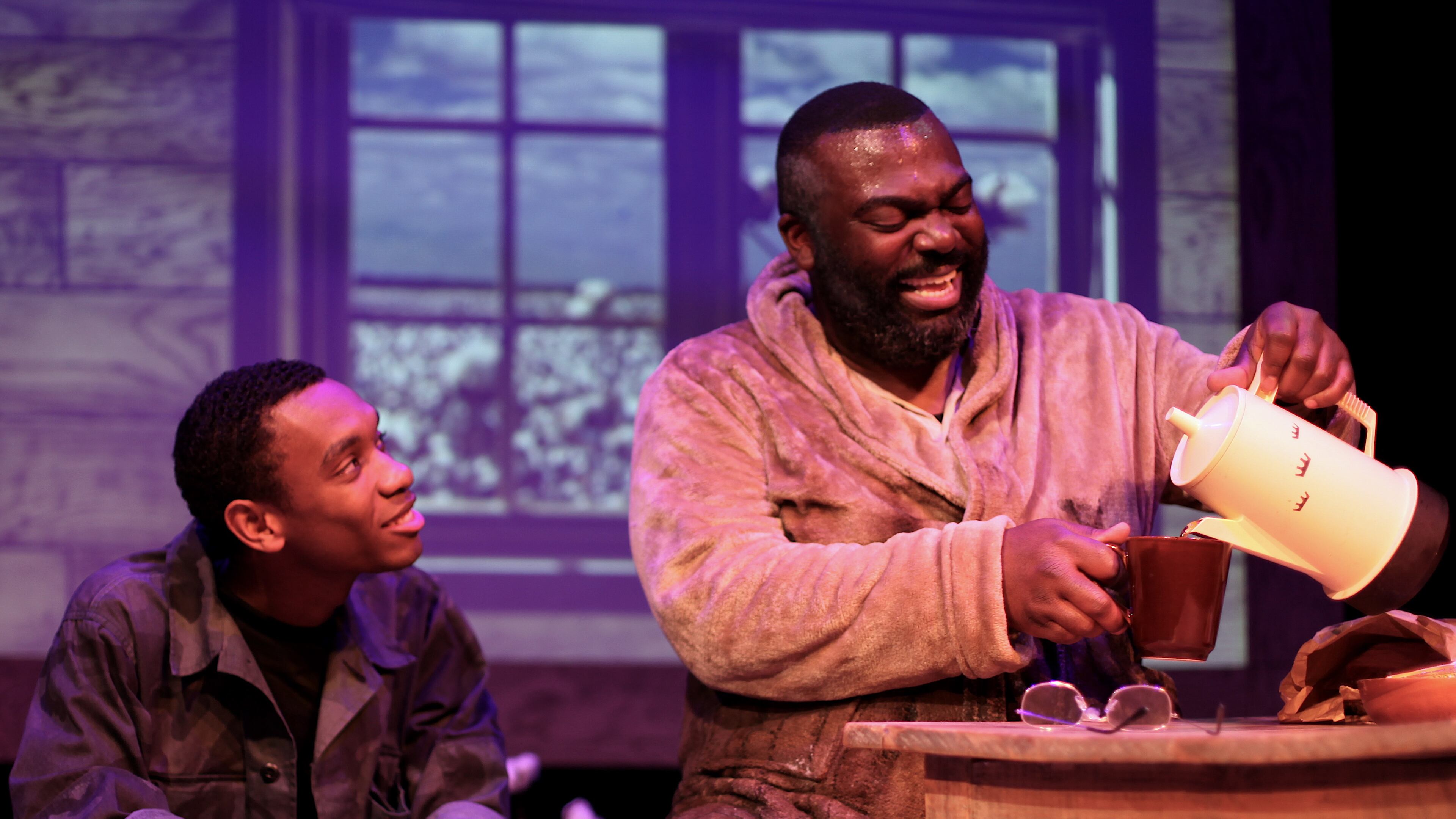 The Vanguard Repertory production of the drama "Br'er Cotton" features Lau'rie Roach (left) and Daviorr Snipes. CONTRIBUTED BY MATTHEW KELLEN BURGOS