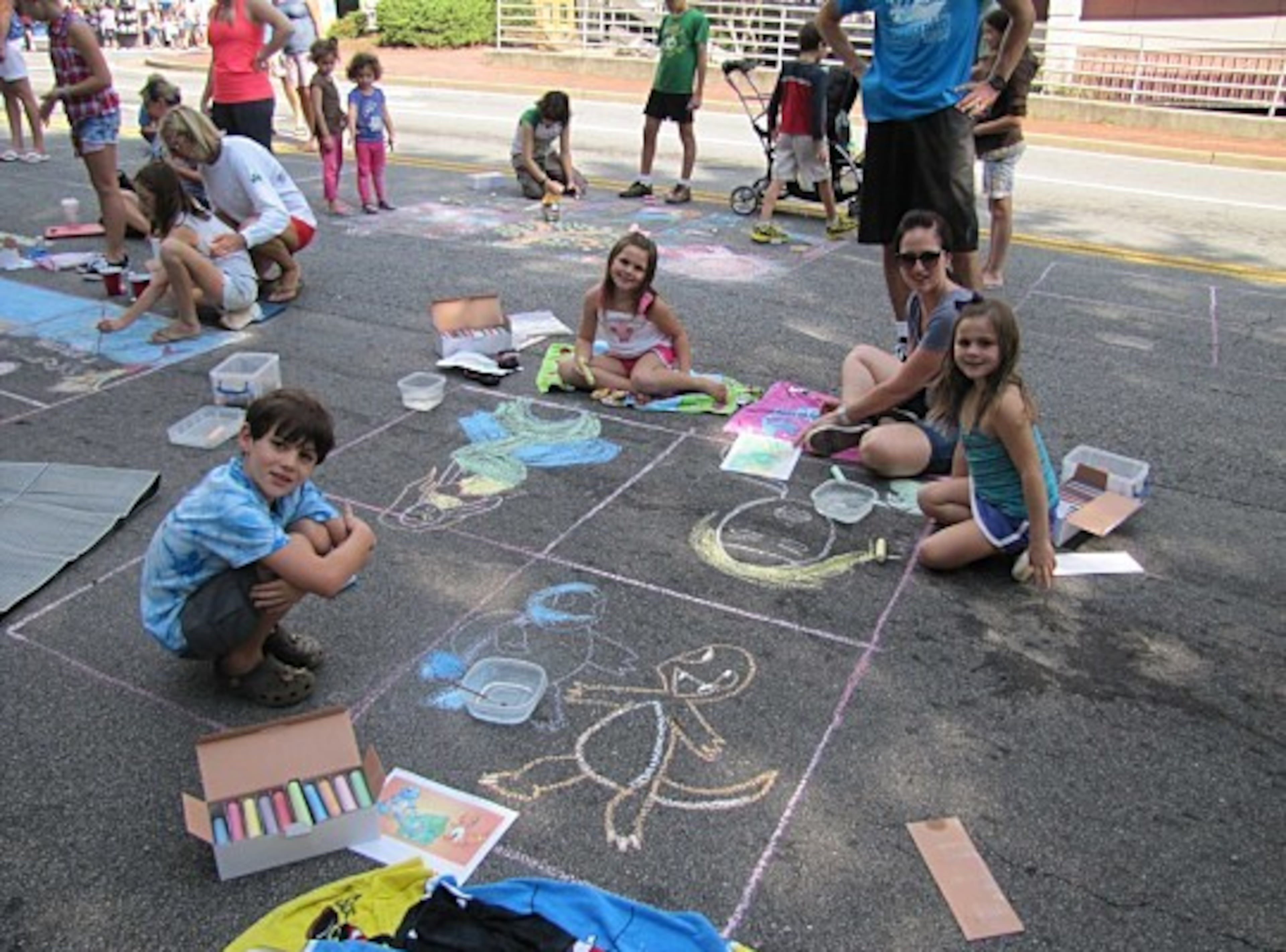 Marietta Art in the Park has activities such as chalk art for kids.