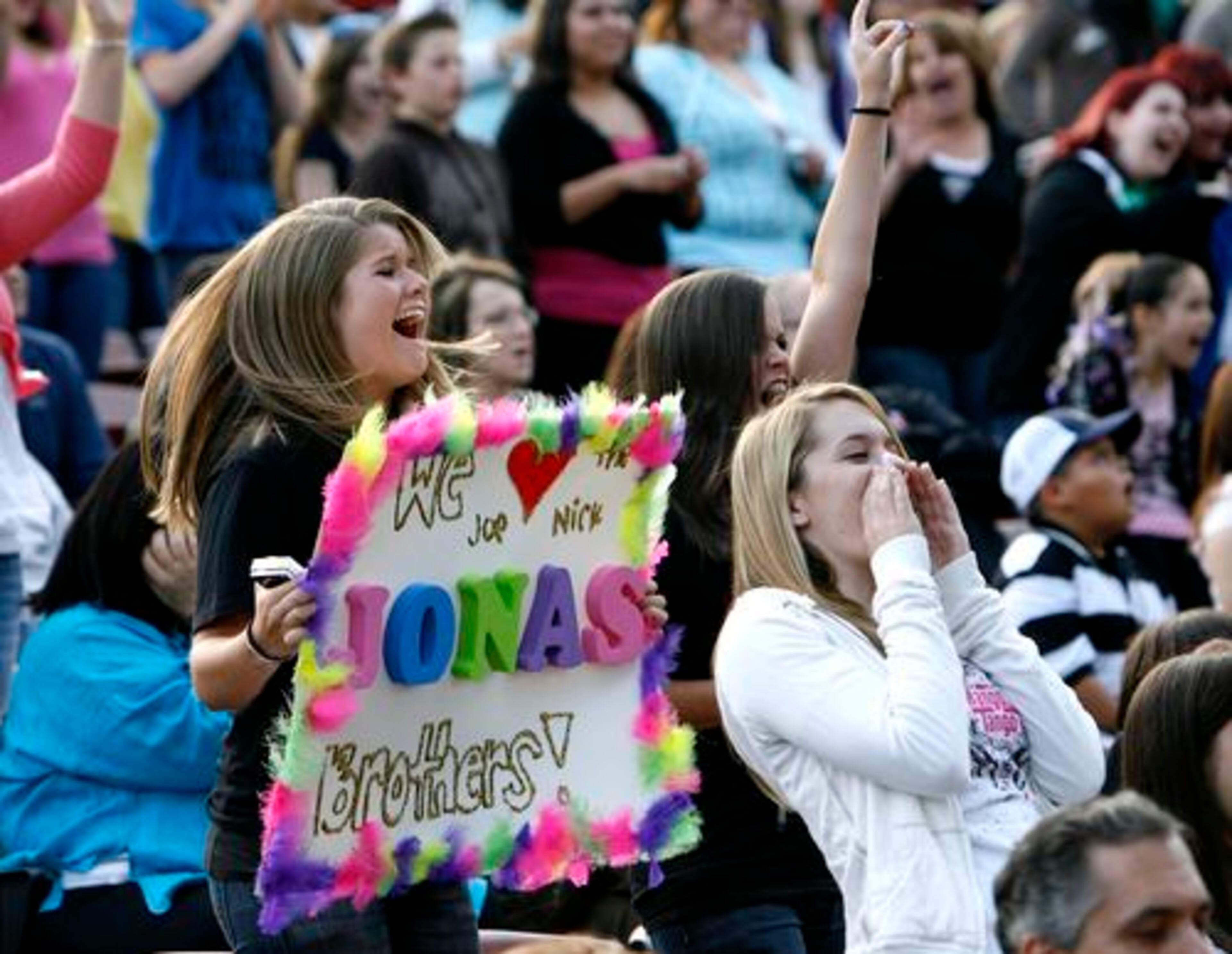 Jonas Brothers fans keep the energy up.
