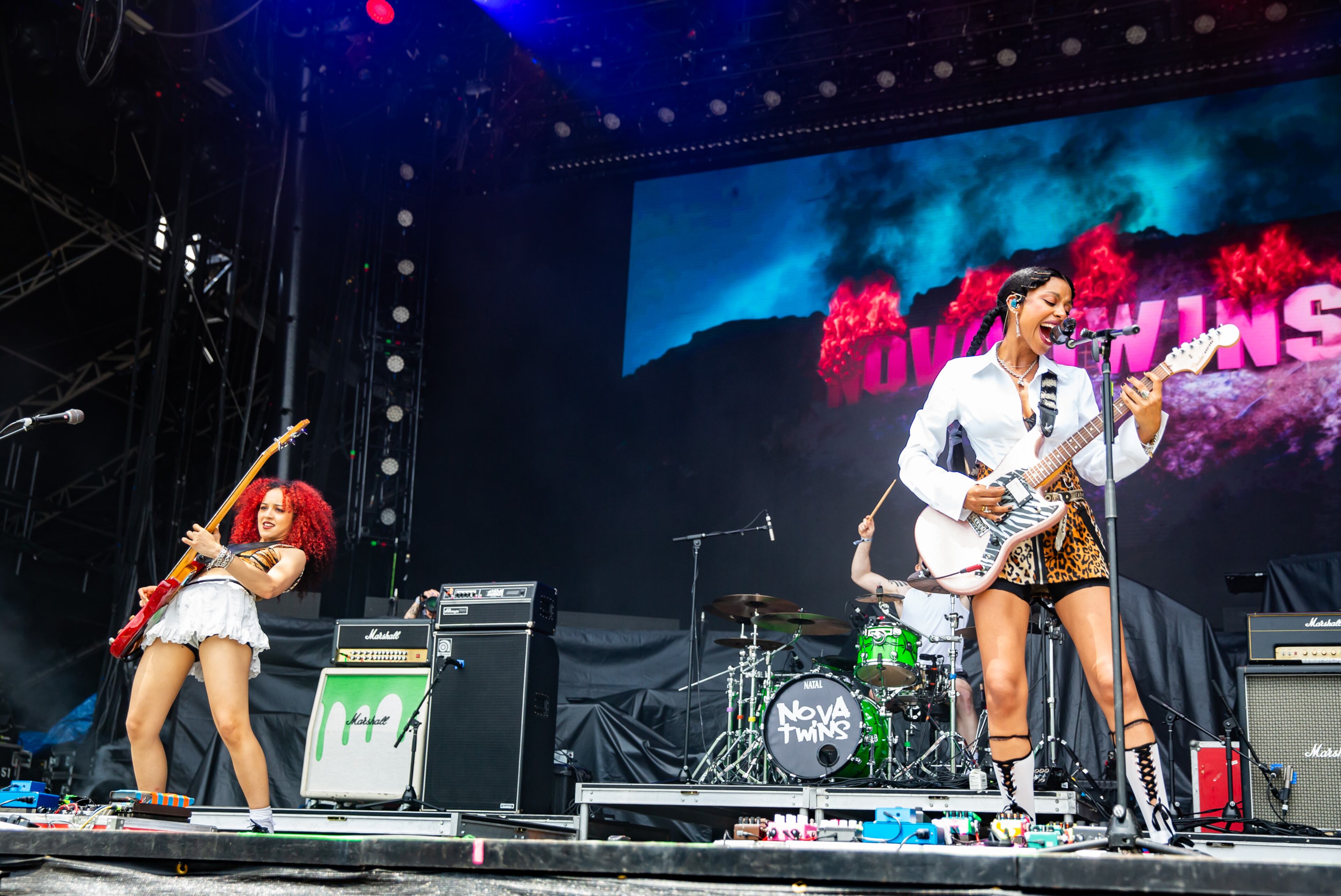 Atlanta, Ga: Nova Twins brought all the action to the Peachtree Stage early afternoon. Photo taken Sunday May 5, 2024 at Central Park, Old 4th Ward. (RYAN FLEISHER FOR THE ATLANTA JOURNAL-CONSTITUTION)