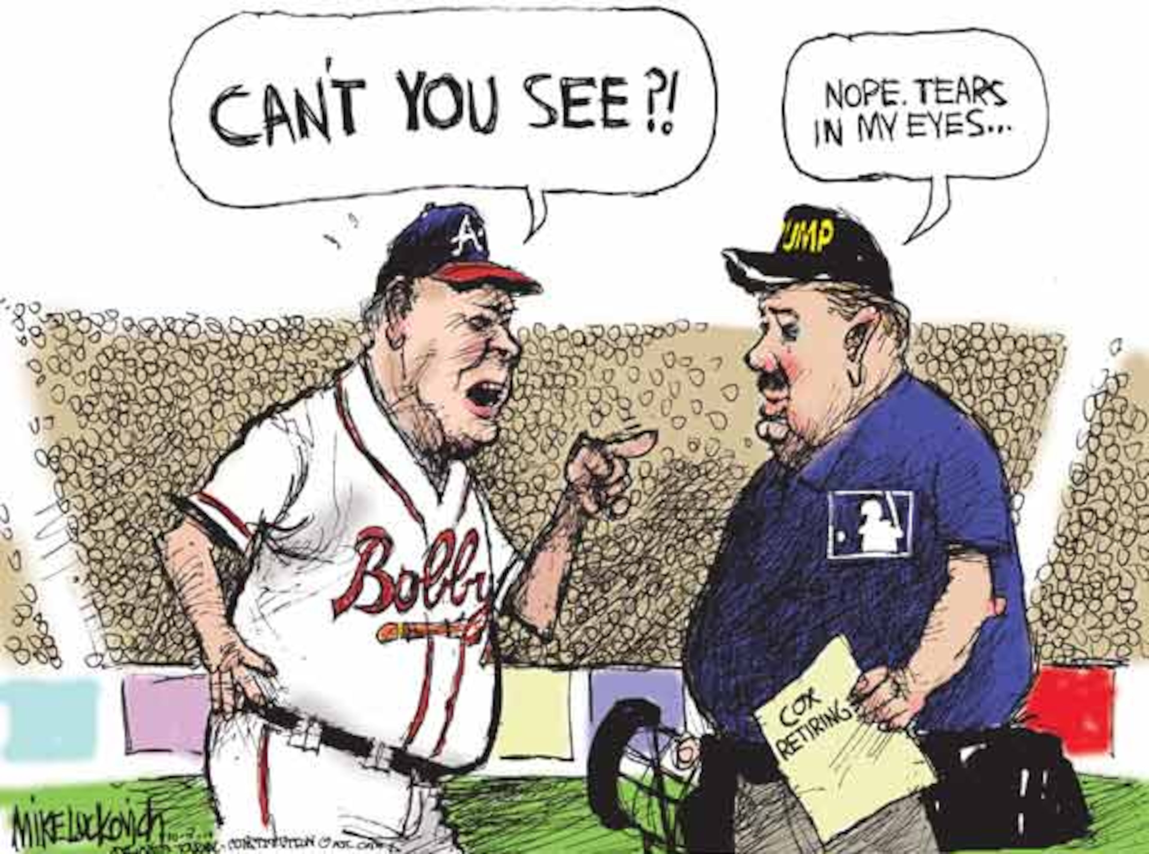 From Oct. 10, 2010: Legendary Atlanta Braves manager Bobby Cox retired following the 2010 season, with his final game being October 11, 2010.