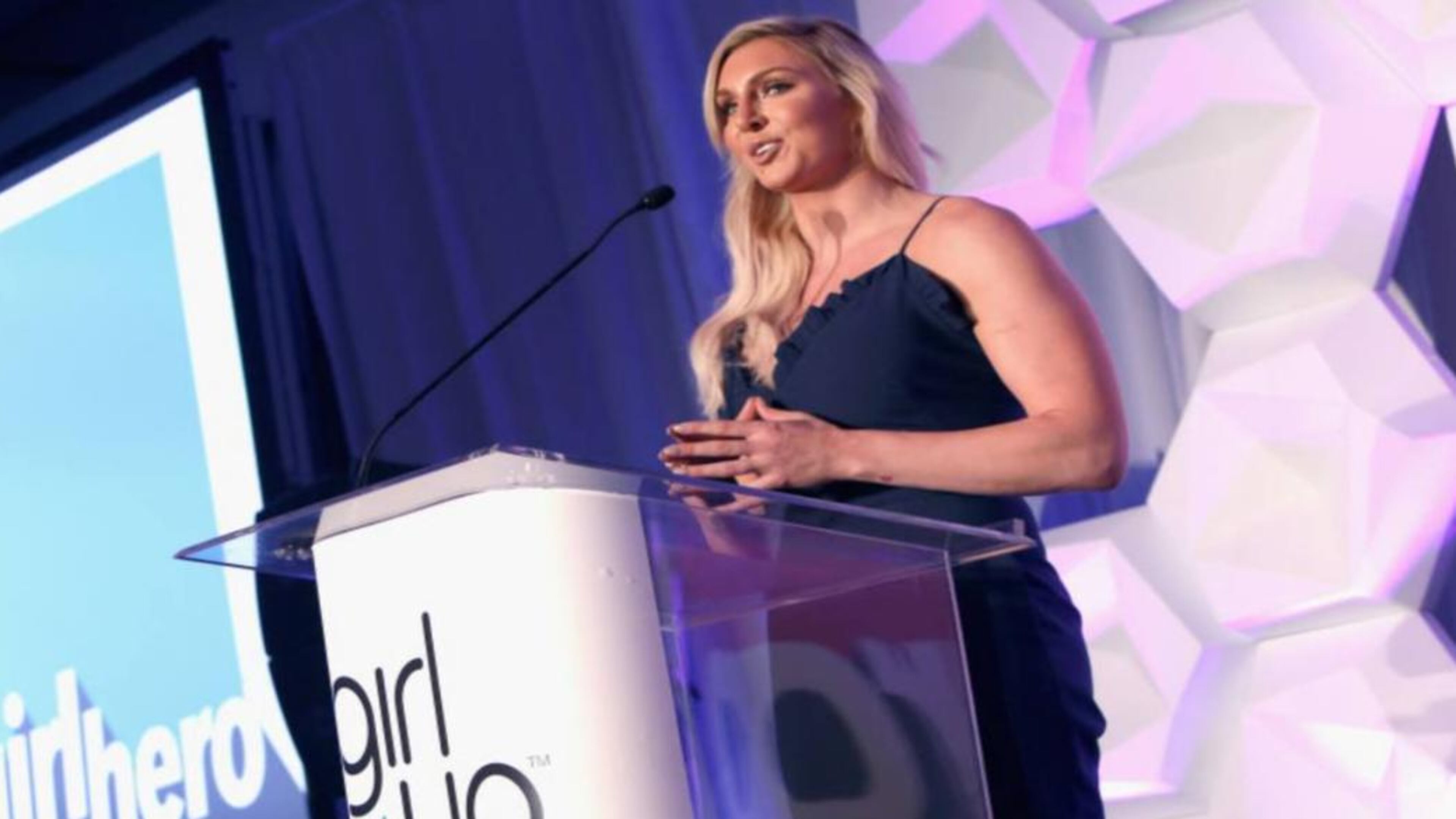 Wrestling star Charlotte Flair helped a military family's children have a nice late Christmas.