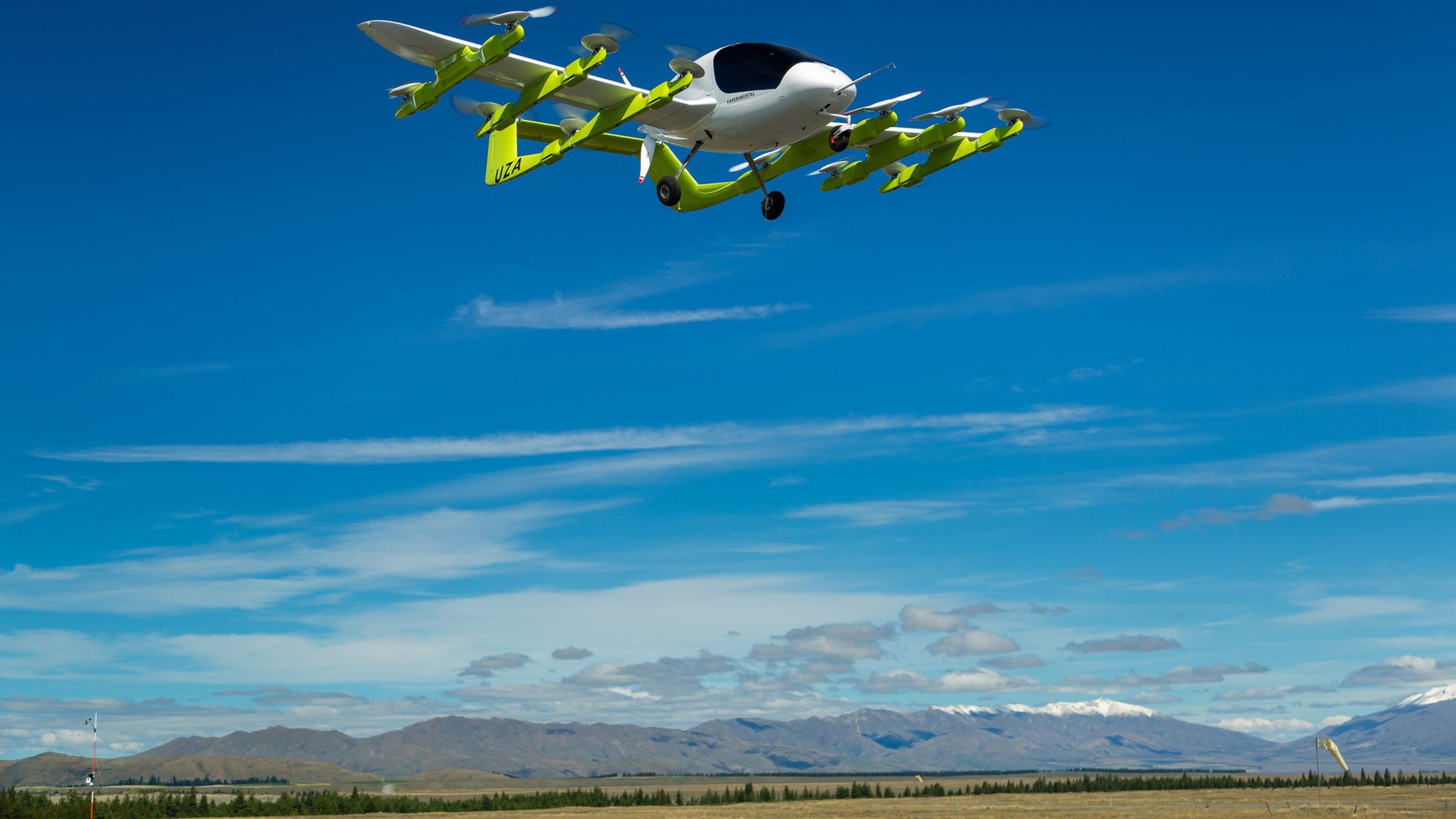 Kitty Hawk has been testing Cora, an electric air taxi that can carry two passengers, in New Zealand since late last year. (Courtesy Kitty Hawk)