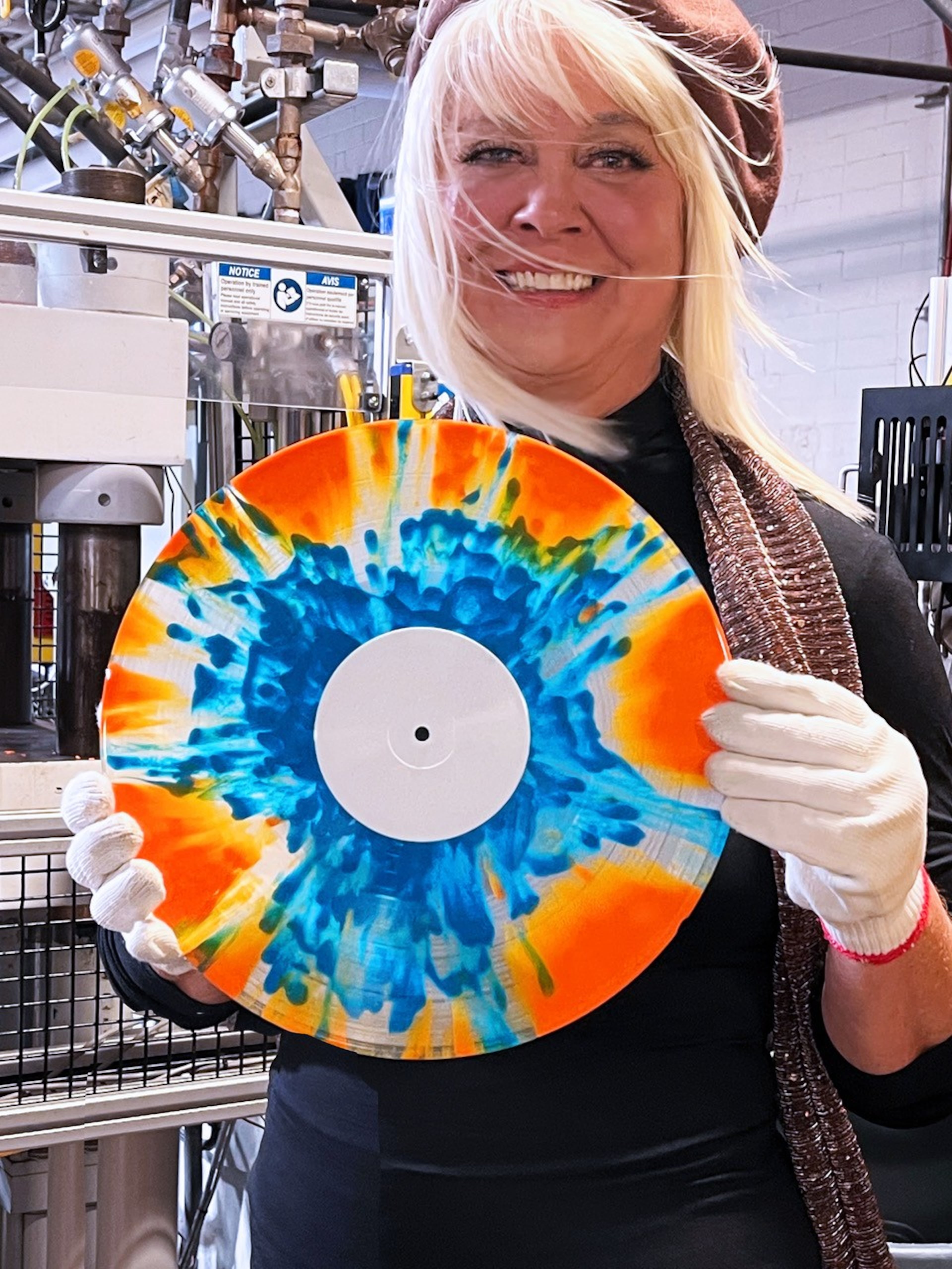 Cindy Wilson holds a special color vinyl variant of her new EP "Second Sight" at Echo Base in Athens. (Courtesy of Keith Bennett)