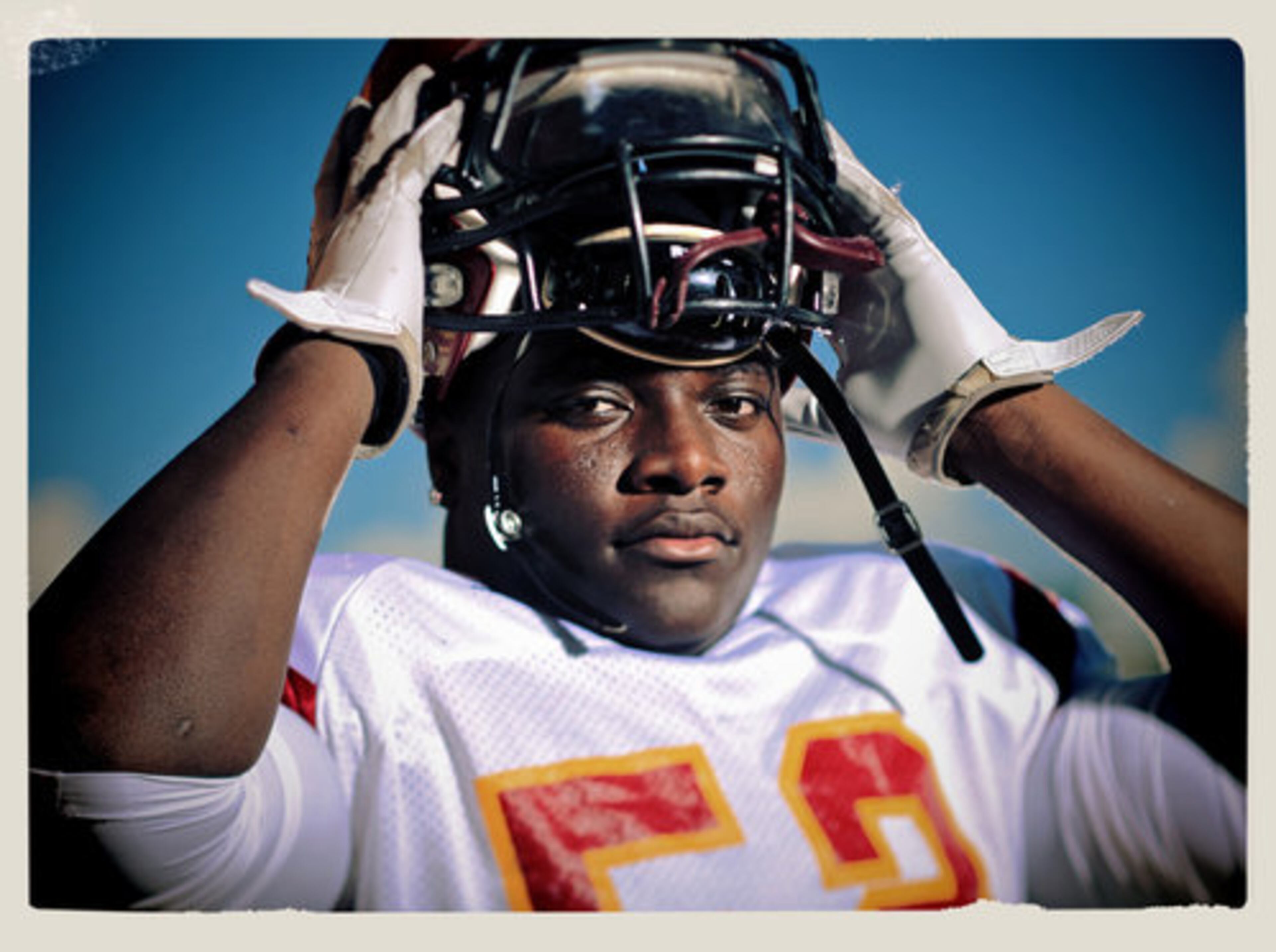 Montravius Adams, 6-foot-4, 285 pound, senior, defensive tackle, Dooly County. Adams had 44 tackles for losses and more than 20 sacks for a 7-4 playoff team in 2011. He was the Region 4-A Defensive Player of the Year and a first-team all-state. These portraits were digitally manipulated to give them a nostalgic look. No content was altered in the photos, but colors, tones and boarders were adjusted by the photographer.