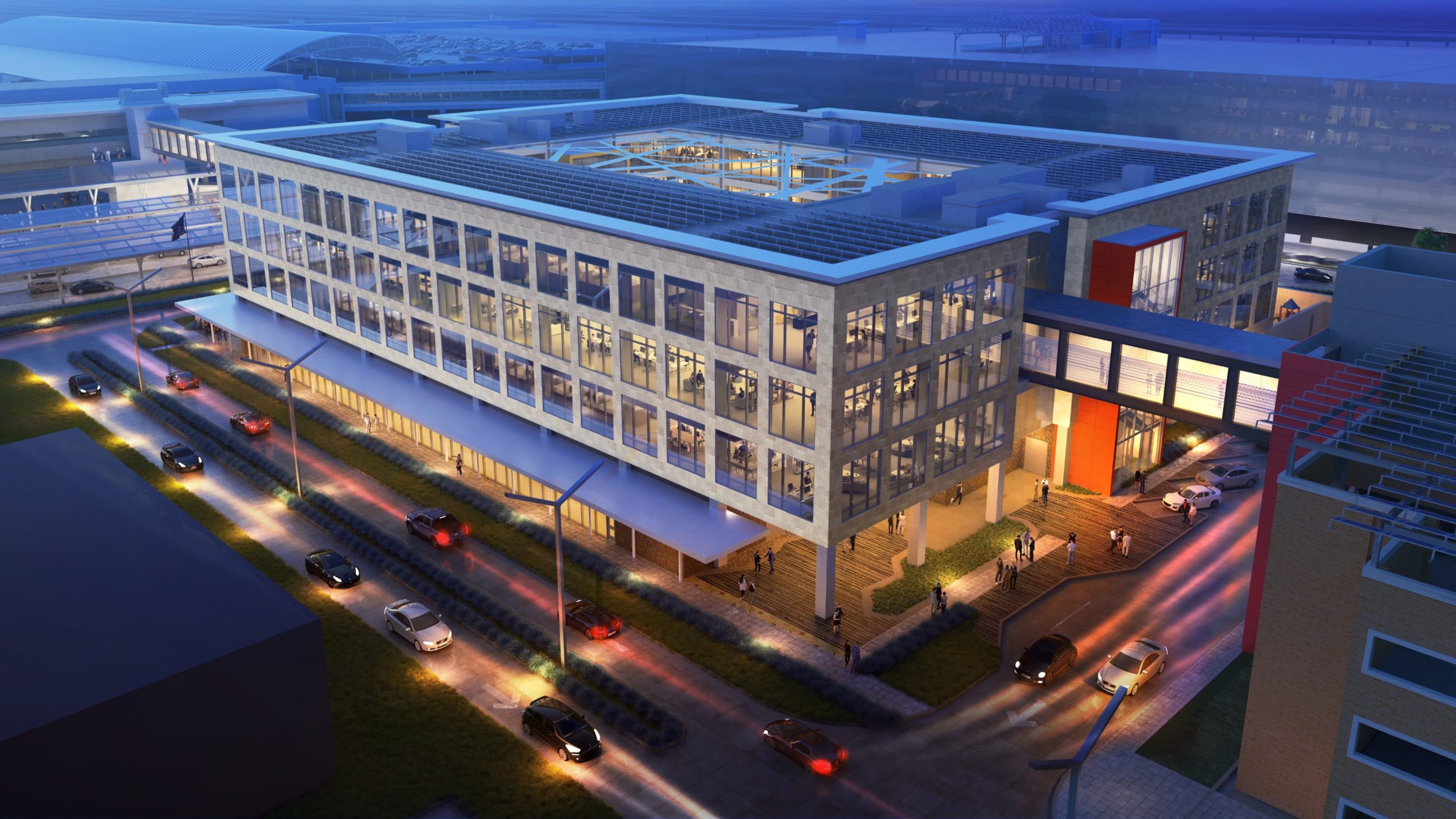 A rendering of the planned new aviation administration center at Hartsfield-Jackson. (Courtesy of Hartsfield-Jackson)