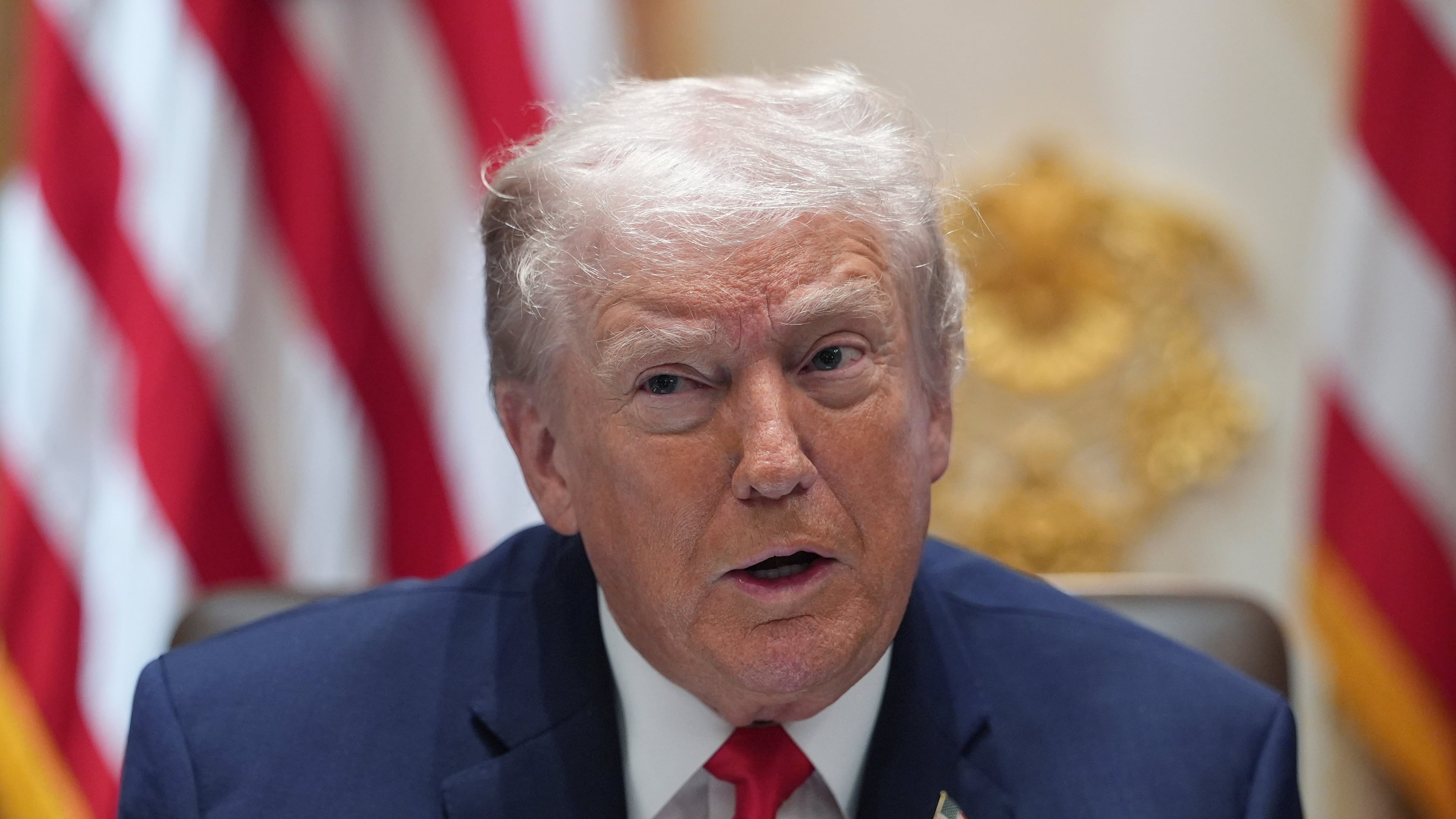 President Donald Trump speaks during a cabinet meeting at the White House, Thursday, Jan. 29, 2026, in Washington. (AP Photo/Evan Vucci)
