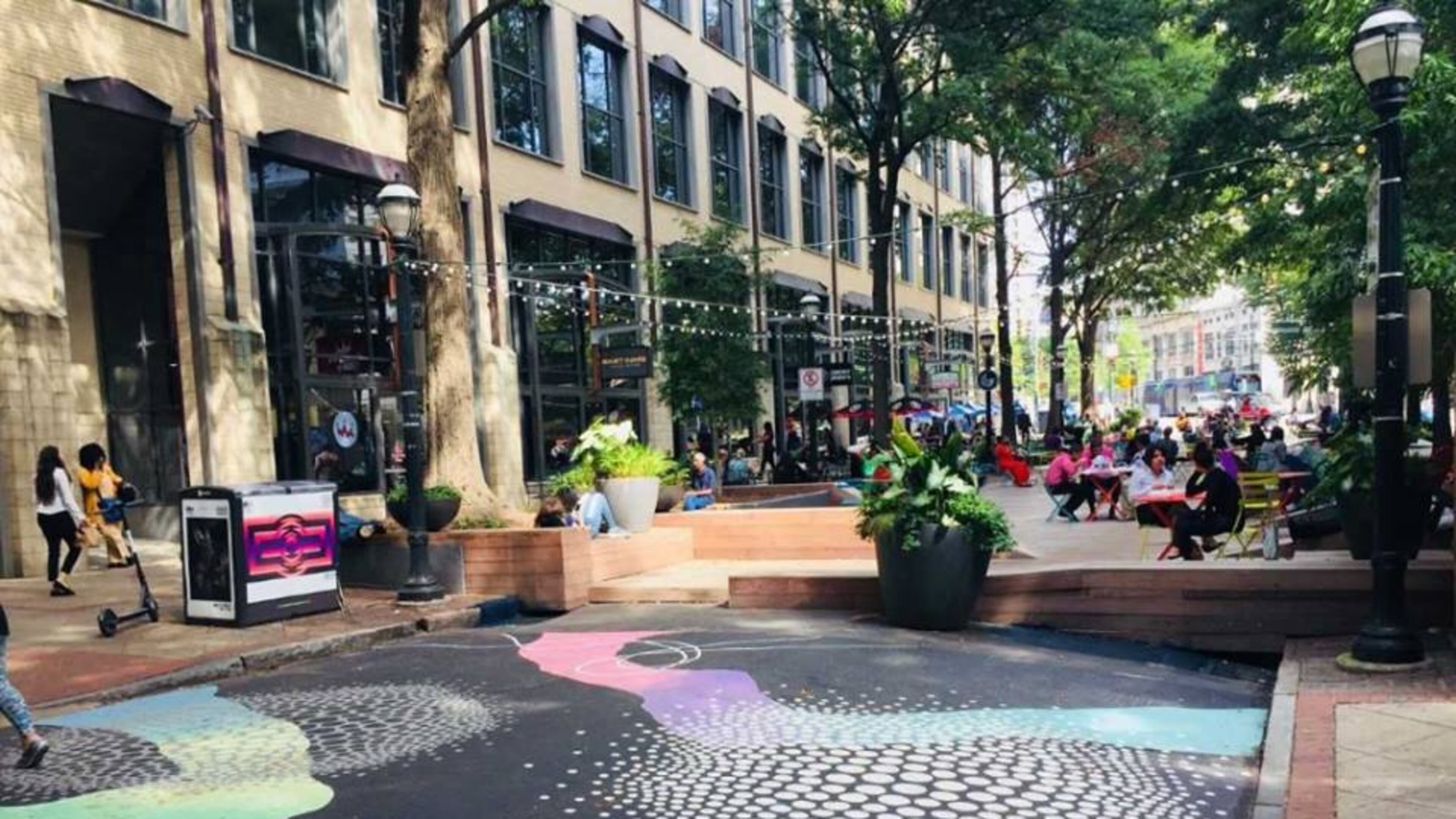 The Department of City Planning recently dedicated the crosswalk at Broad and Poplar streets. It was painted by local artist Niki Zarrabi. CONTRIBUTED