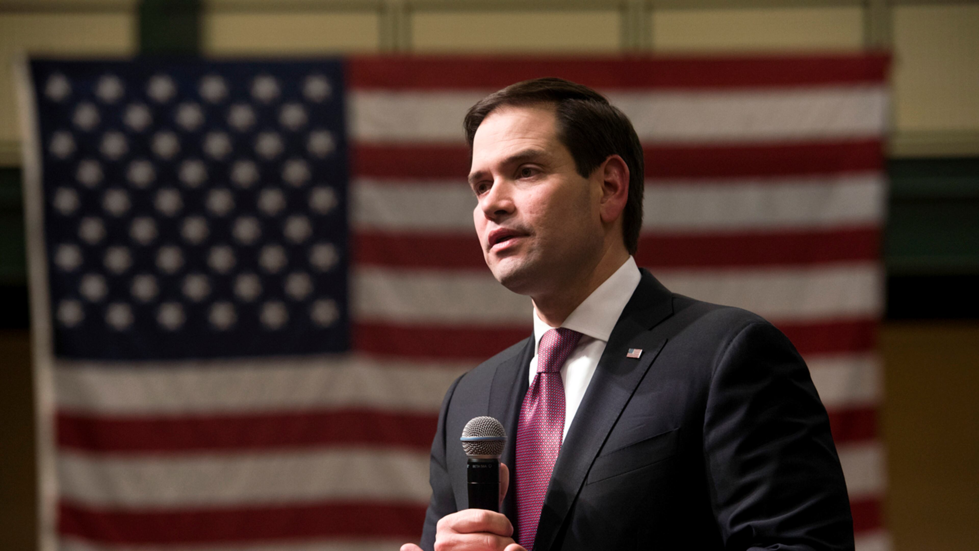 Sen. Marco Rubio (R-Fla.), a presidential hopeful, speaks at Nashua Community College in Nashua, N.H., Feb. 8, 2016.