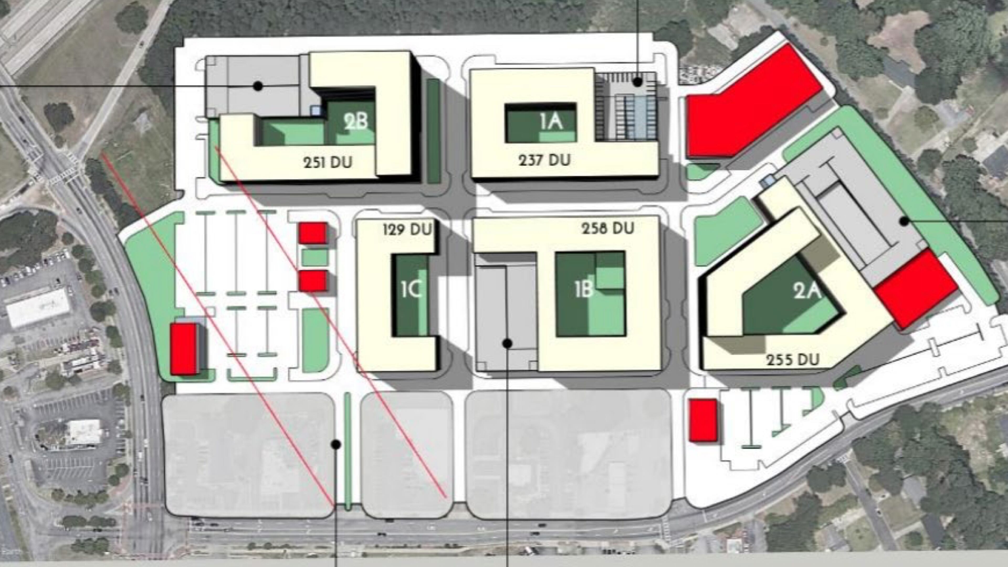 This is a proposed master plan for the Mural Greenbriar mixed-use project in south Atlanta and East Point. (Courtesy of Invest Atlanta)
