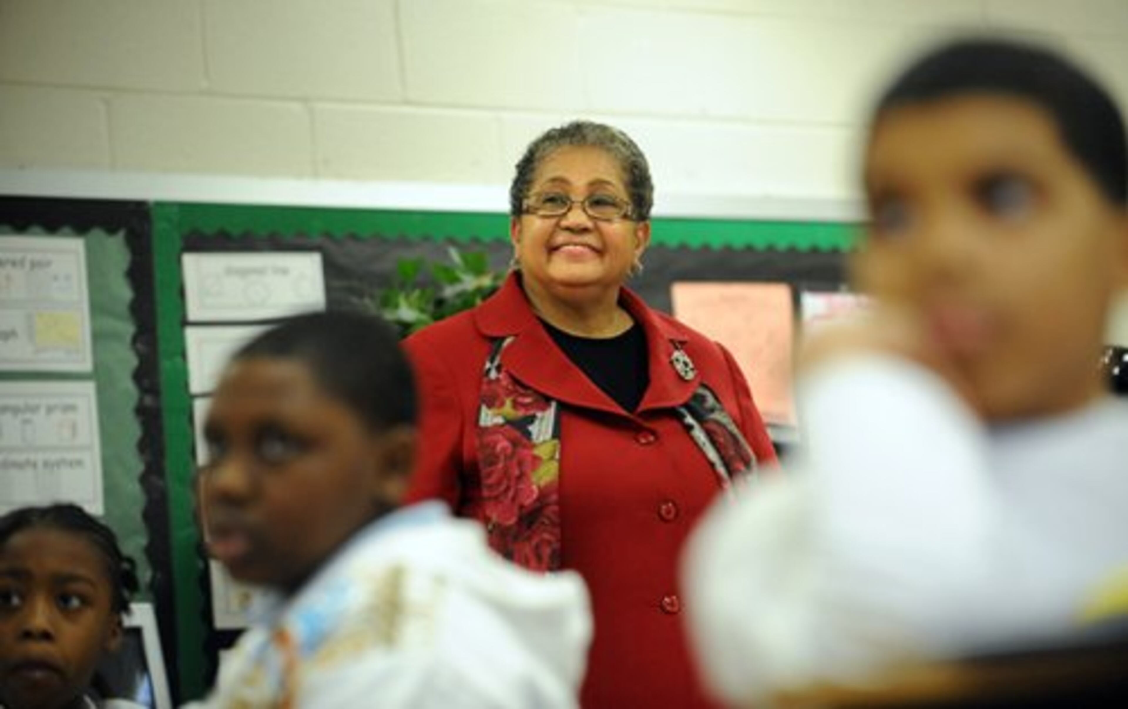 Atlanta schools superintendent Beverly Hall visits Beecher Hills Elementary.