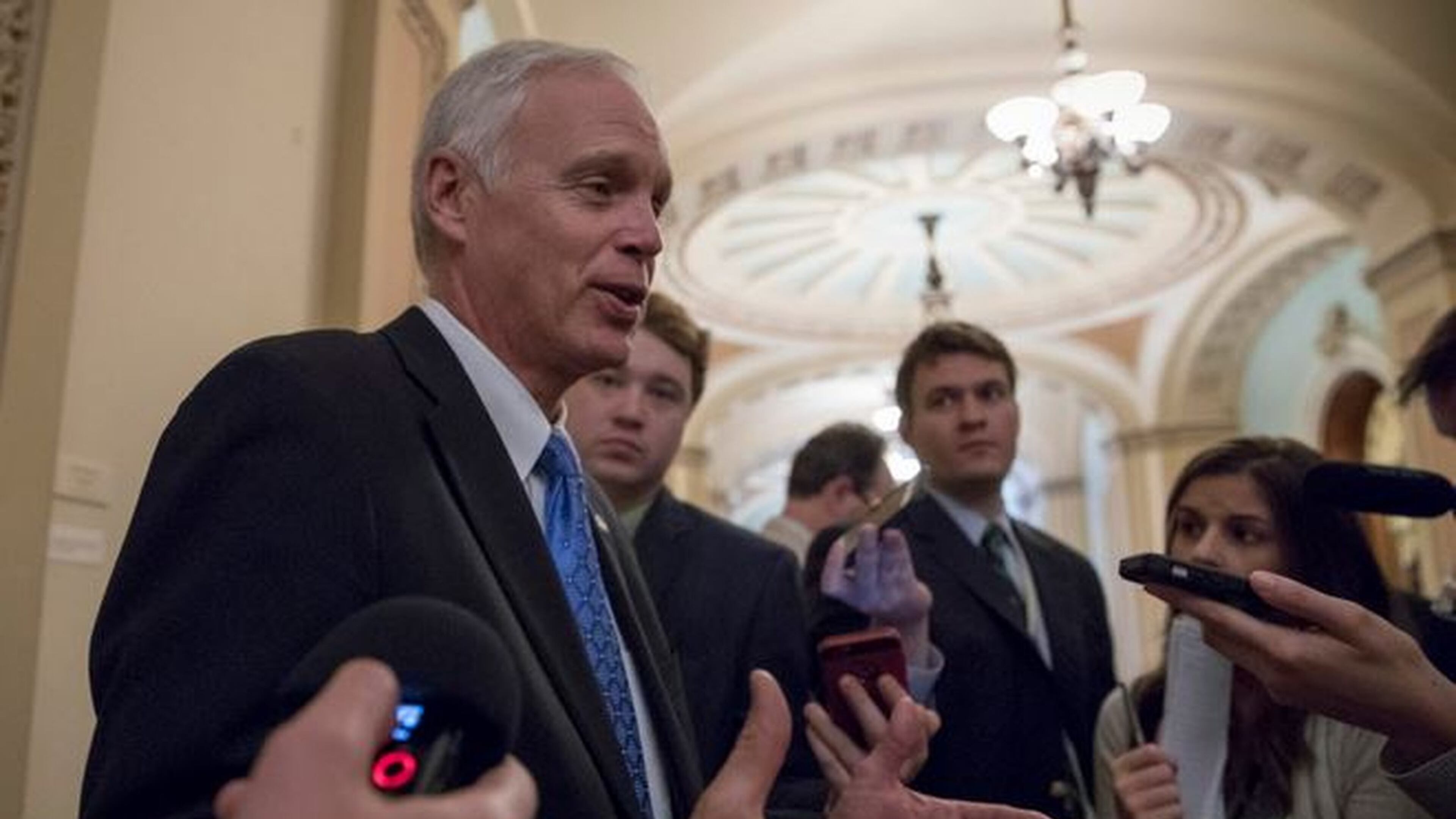 U.S. Sen. Ron Johnson, R-Wisconsin, talks about his views on the latest GOP health care bill. (Associated Press photo)
