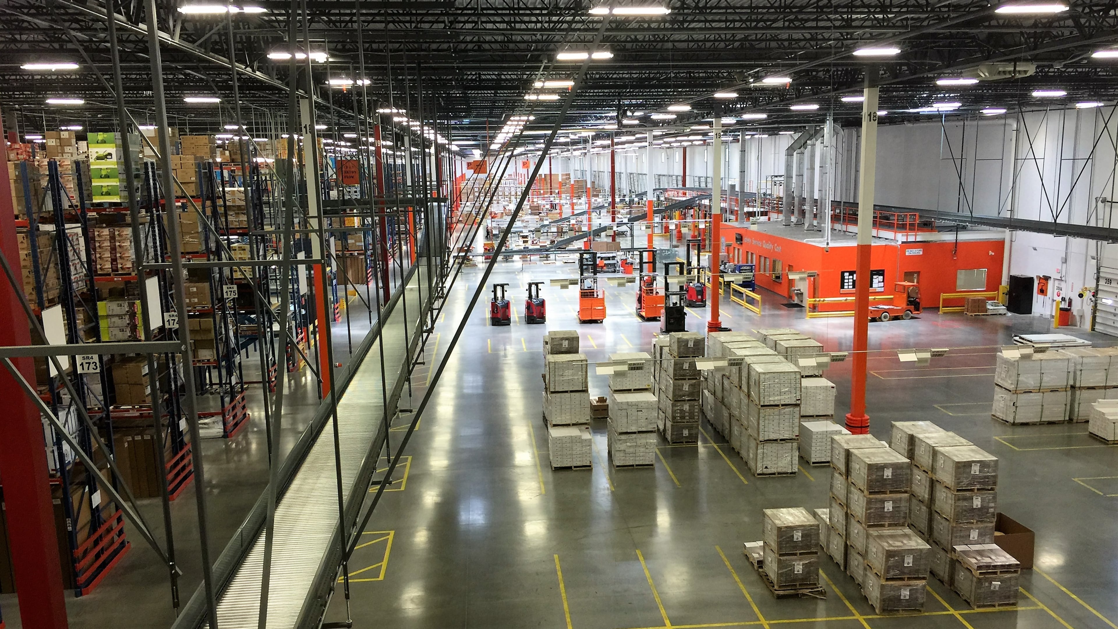 Logistics has become a growth sector. Here’s a shot from inside Home Depot’s 1.1 million square foot distribution center in Locust Grove.