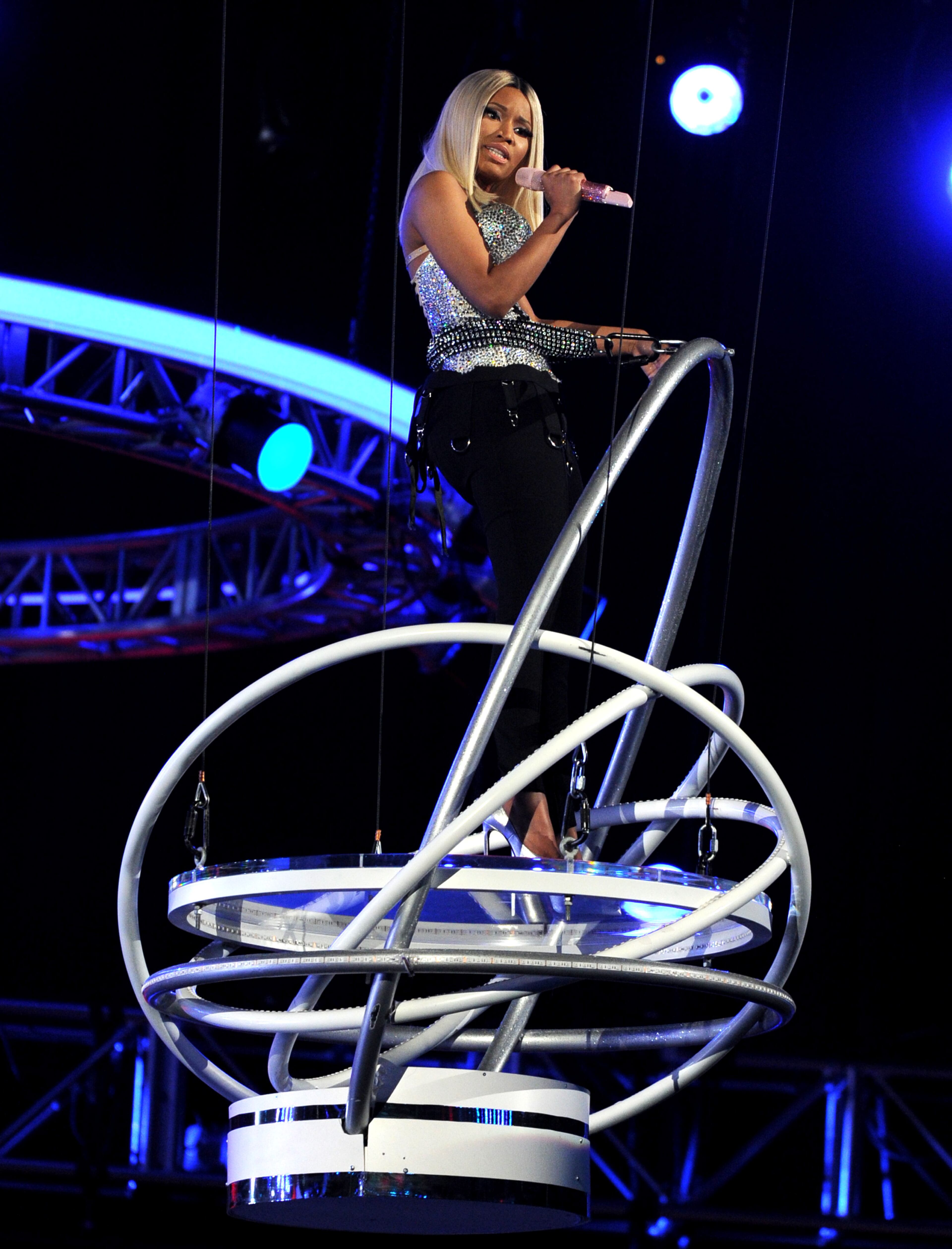 Nicki Minaj performs onstage at the BET Awards at the Nokia Theatre on Sunday, June 30, 2013, in Los Angeles. (Photo by Frank Micelotta/Invision/AP)