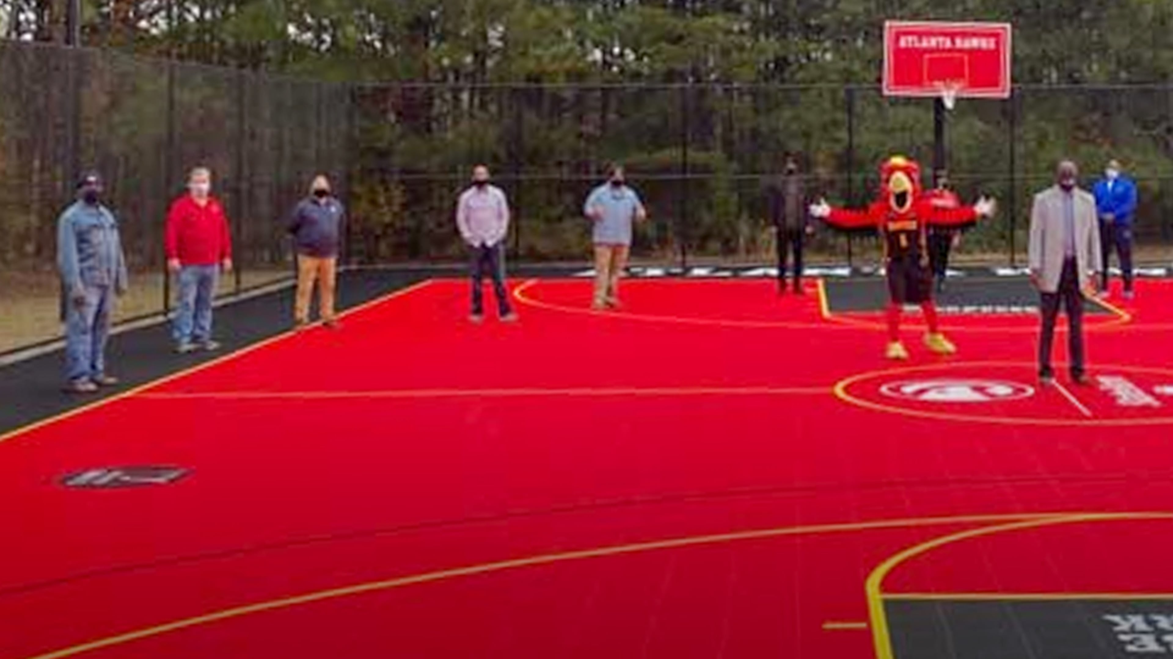 The new basketball court at Wild Horse Creek Park and new multi-purpose game room at the Ron Anderson Recreation Center have been opened in Powder Springs by Cobb County PARKS and the Atlanta Hawks Foundation. (Courtesy of Cobb County)