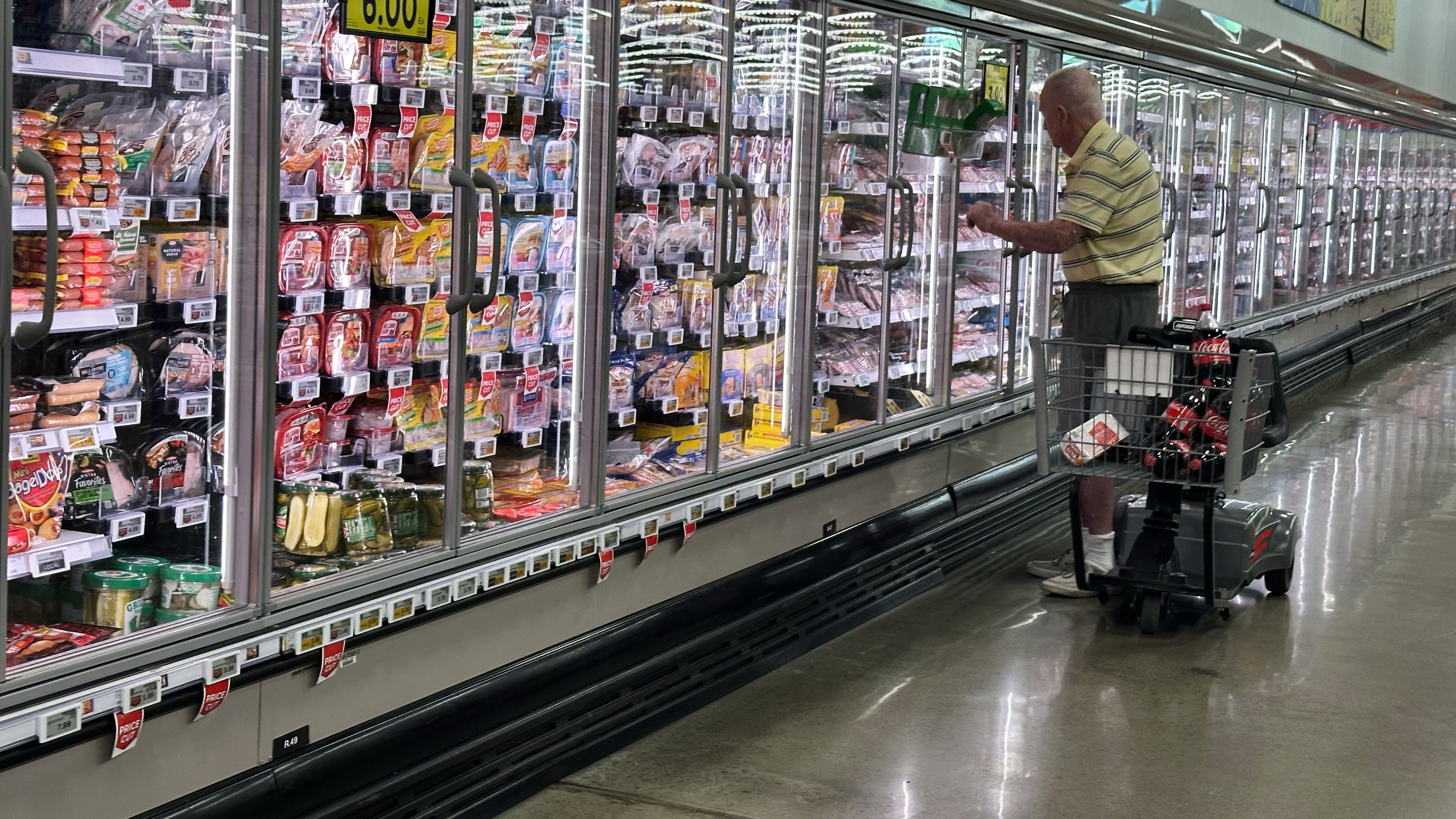 A customer shops at a grocery store in Chicago, Thursday, June 25, 2026. (AP Photo/Nam Y. Huh)