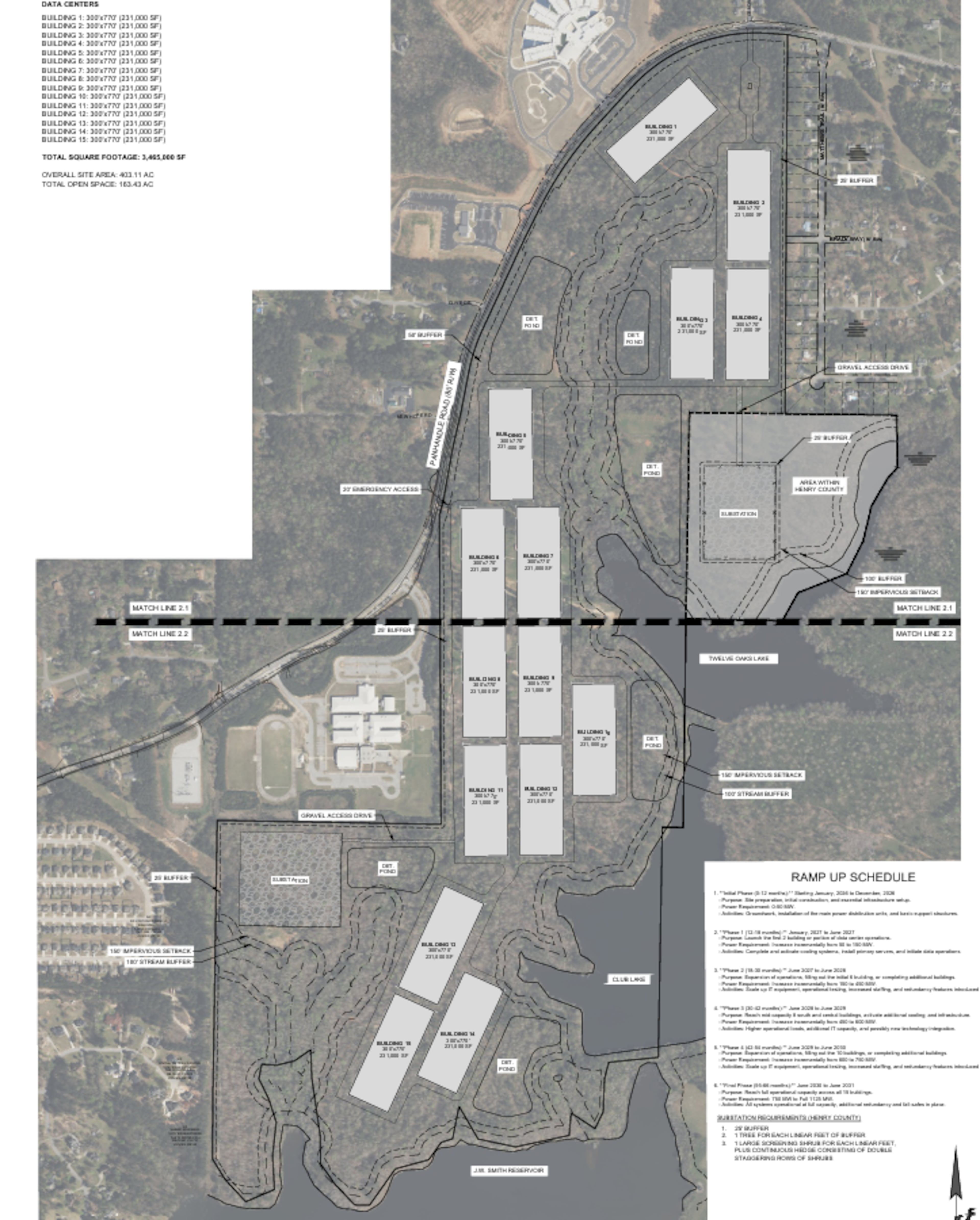 This is a site map for the Stillwater Technology Park that was submitted to the city of Lovejoy. (Courtesy of city of Lovejoy)