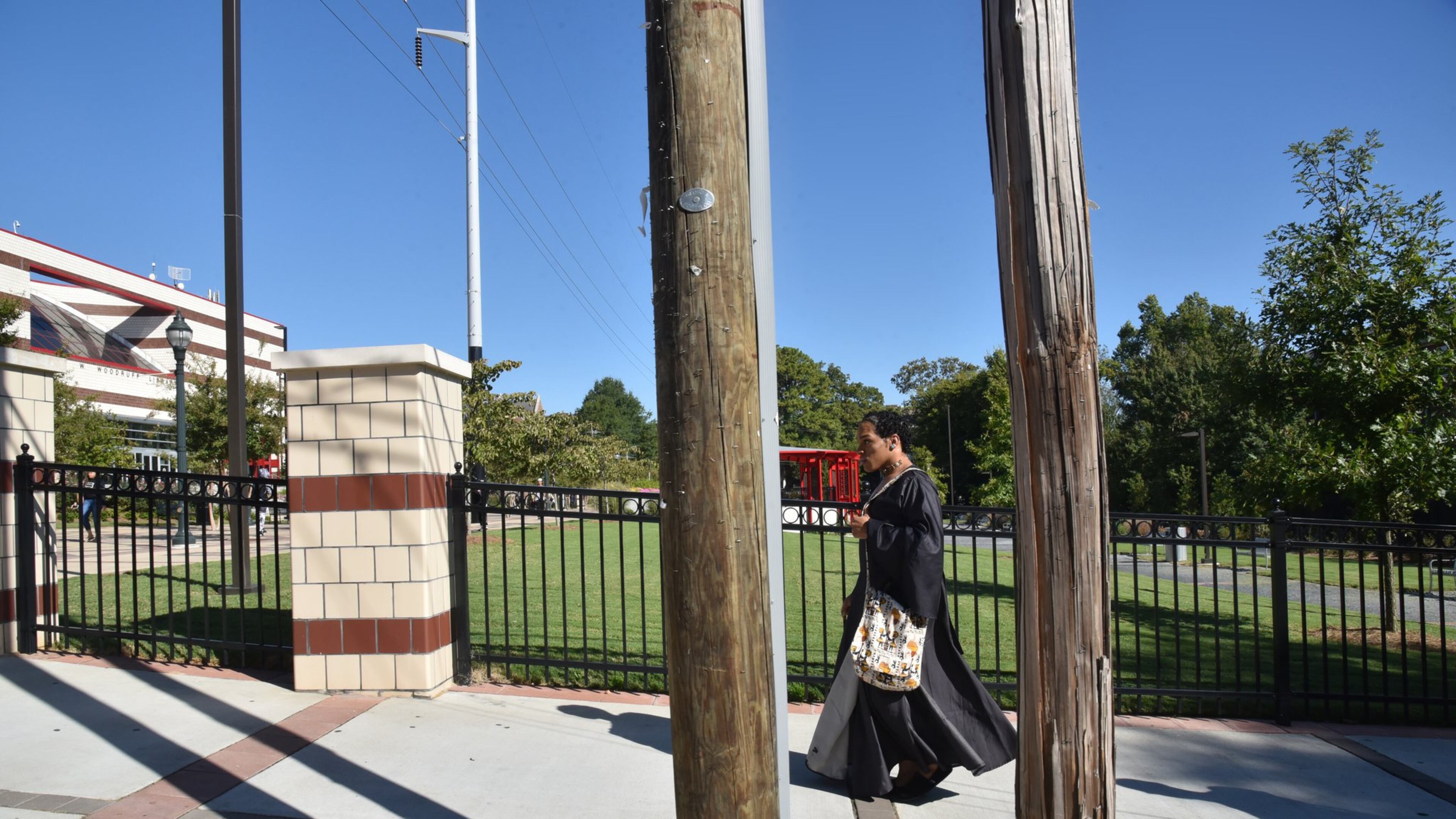 Tamar Quincey, a Morehouse College student who identifies as transgender, walks to the campus on Thursday, October 5. Awareness of transgender people and gender fluidity has become more mainstream in recent years, though incidents such as the Georgia Tech shooting death of Scout Schultz, who identified as nonbinary — neither male nor female — bring a spotlight to an historically overlooked group. HYOSUB SHIN / HSHIN@AJC.COM