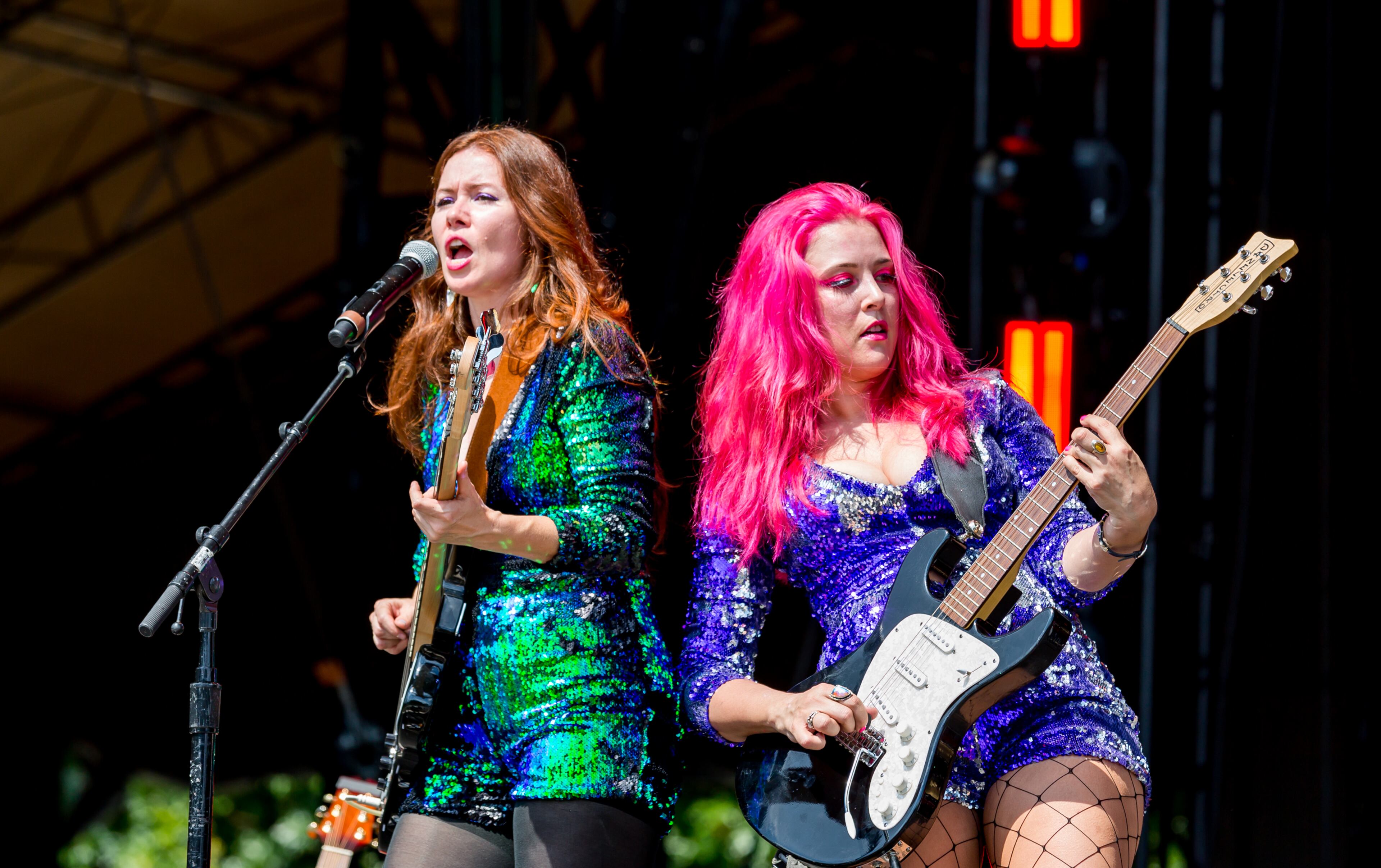 Nikki Speake and Sasha Vallely of Atlanta's own Midnight Larks band performs on the Roxy Stage at Music Midtown on Sunday, Sept. 17, 2017.