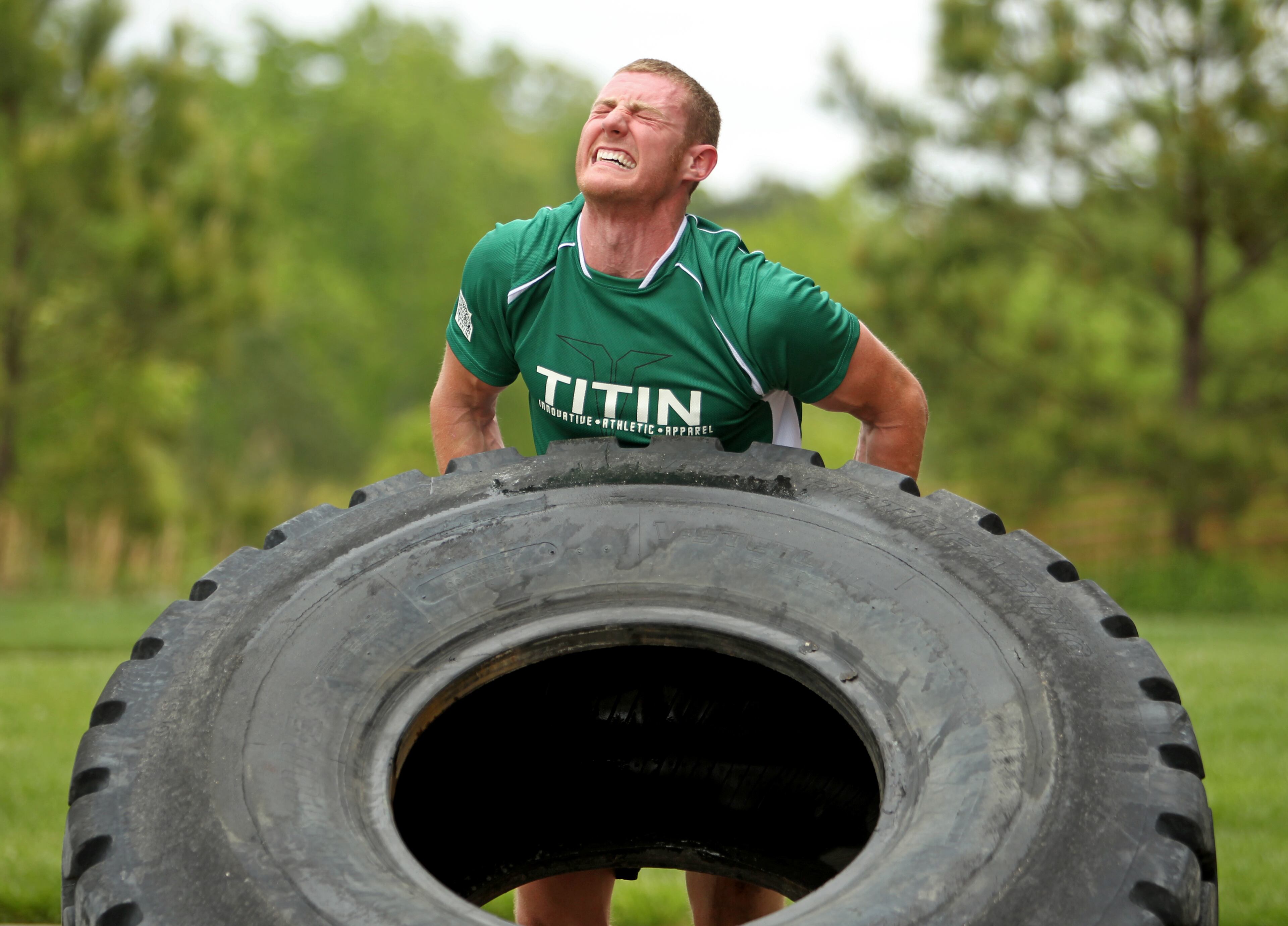 Despite losing a quarter of his lung in the shooting, doctors say Patrick has no physical restrictions, as demonstrated by his flipping a 600-pound tire during a CrossFit workout behind his office in Alpharetta.