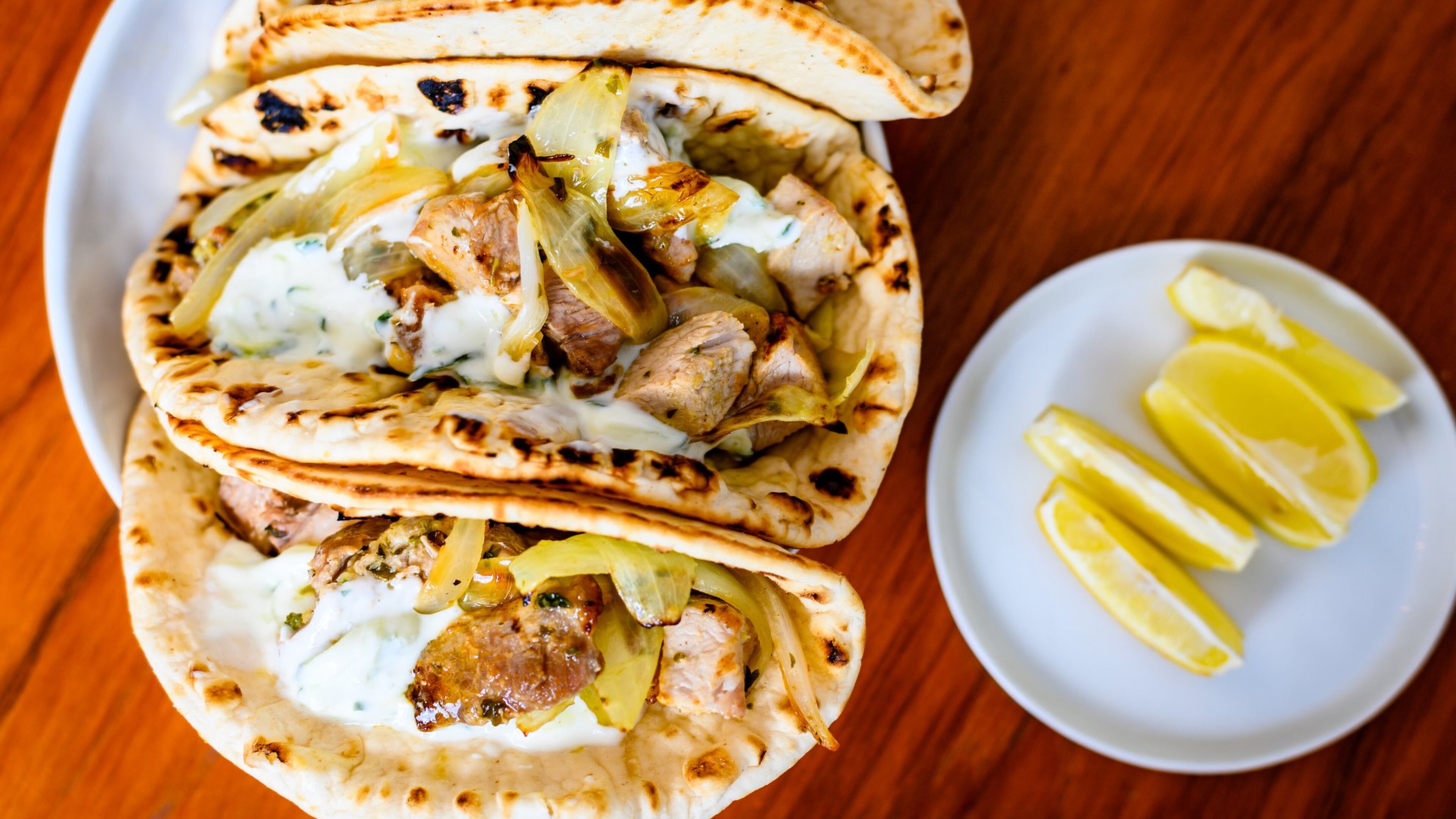Pork Souvlaki. CONTRIBUTED BY HENRI HOLLIS