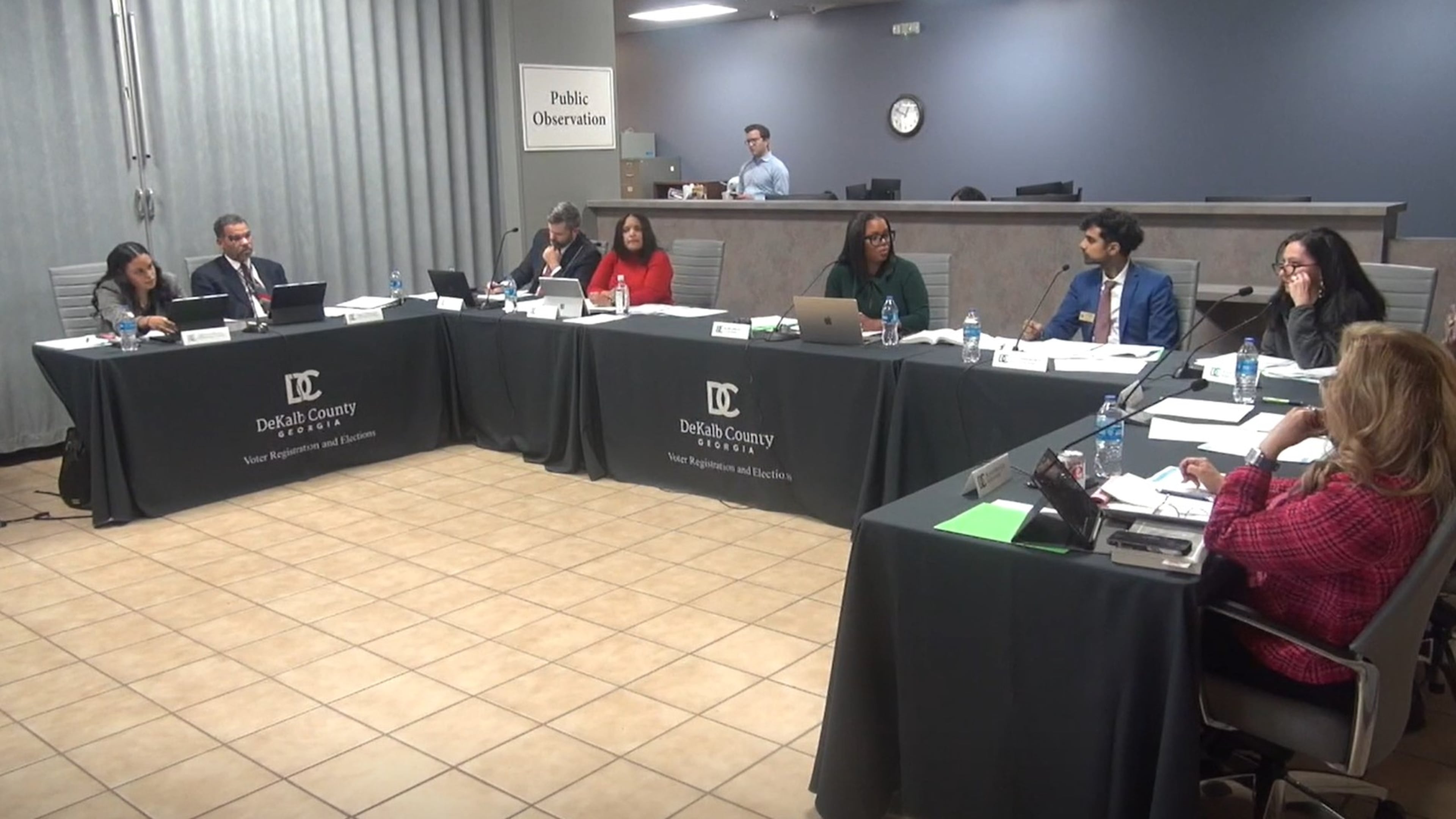 The DeKalb County election board voted 3-2 to certify its 2023 local elections on Nov. 14. The board's two Republican members, Nancy Jester and Anthony Lewis, opposed certification. CONTRIBUTED
