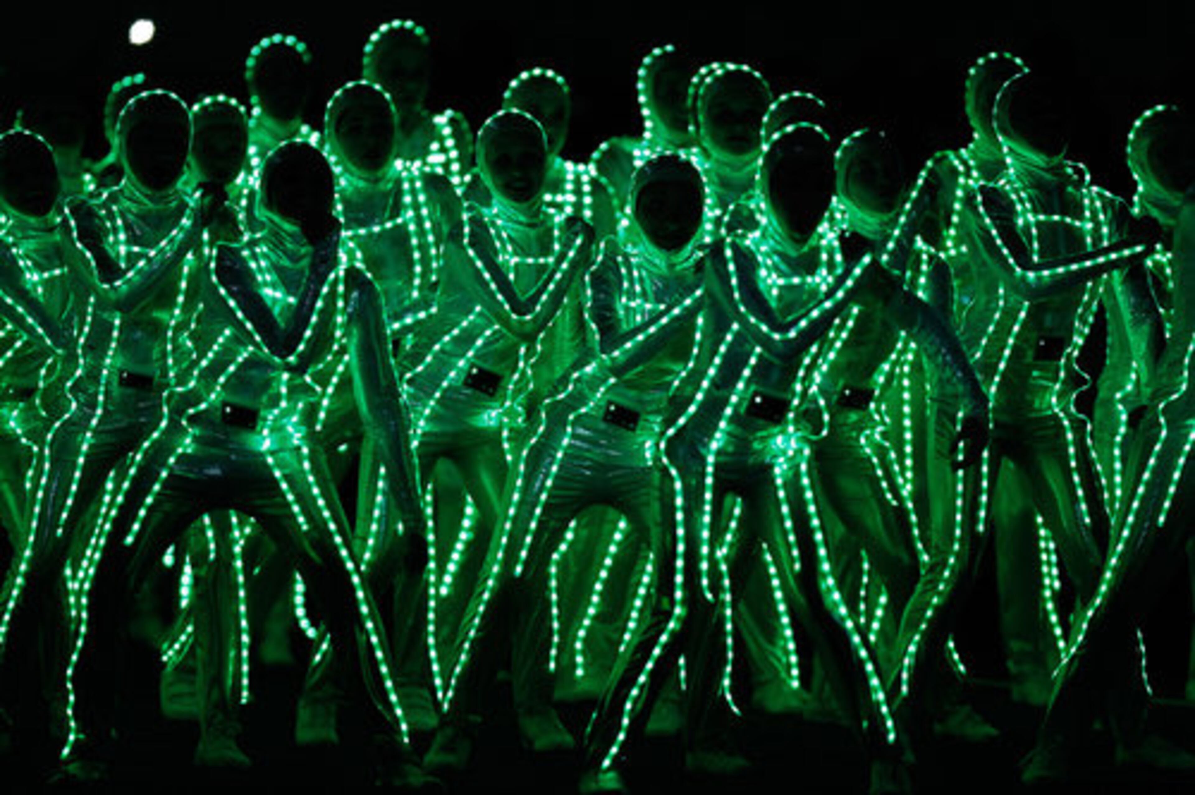 and glowing green people. Why? Why not.