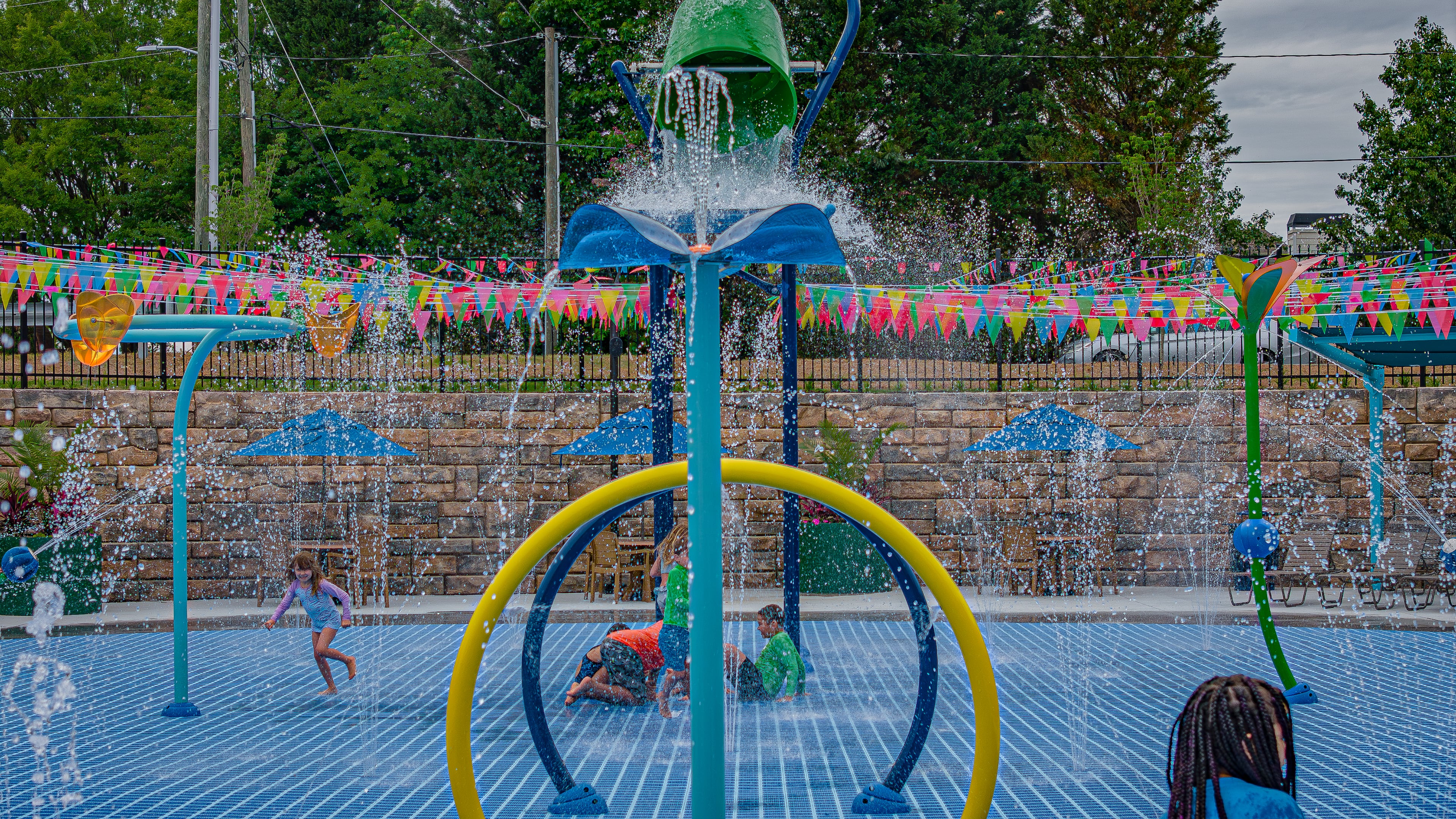 A splash pad opened this spring in Smyrna's River Line Park. (Courtesy of Seth Akin)