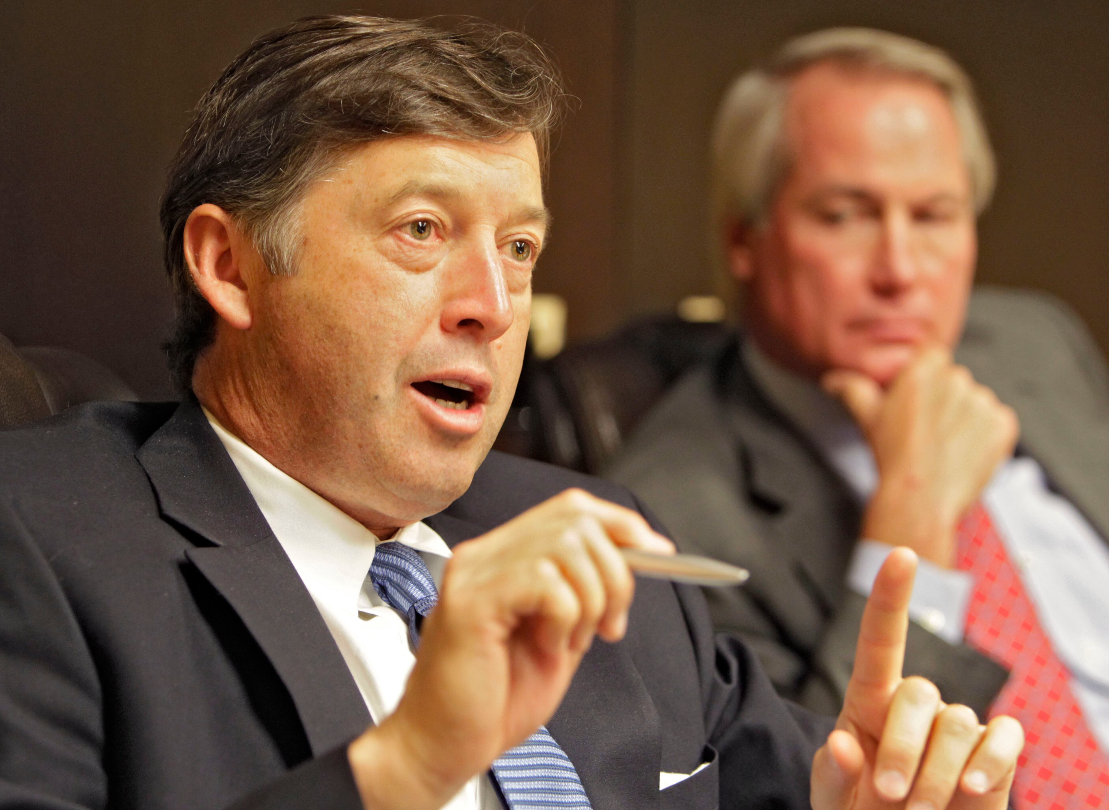 Attorneys Marlan B. Wilbanks (left) and Lin Wood represented a doctor and nurse in their lawsuit against the nation's largest provider of kidney dialysis services. BOB ANDRES BANDRES@AJC.COM